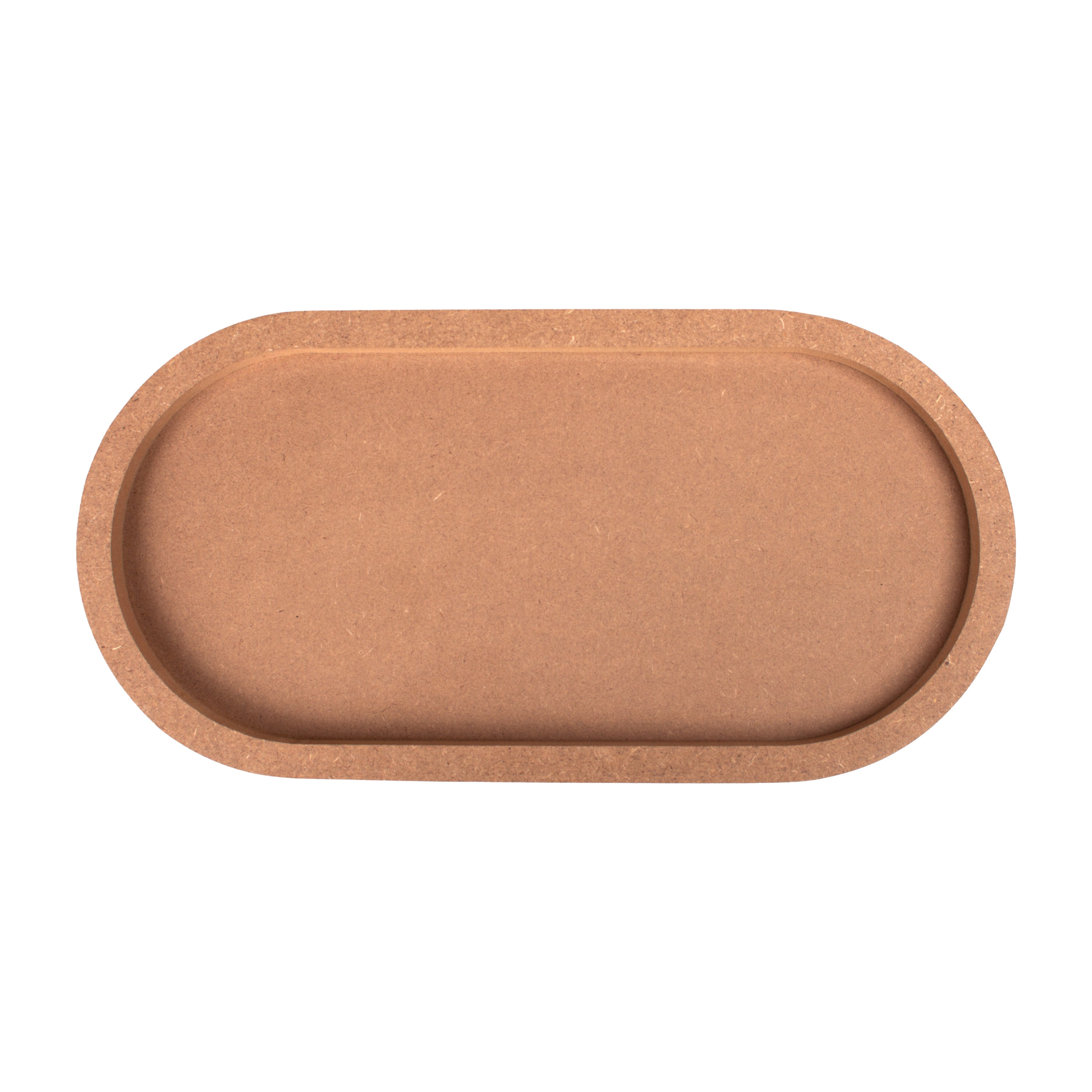 MDF Fillable Tray Oval / Oblong 8 x4inch 5.5mm Base + 11mm Depth 1 pc