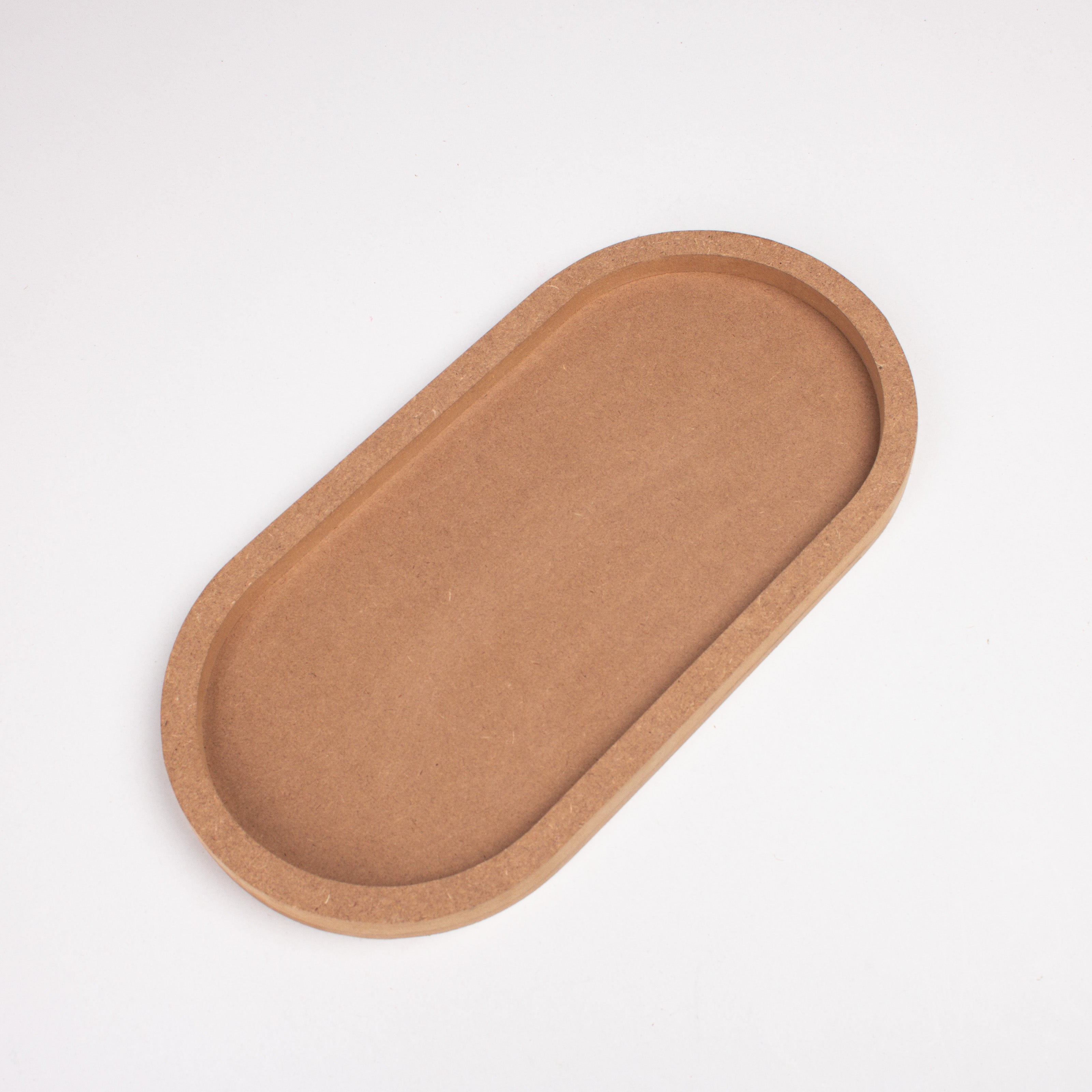 MDF Fillable Tray Oval / Oblong 12 x6inch 5.5mm Base + 11mm Depth 1 pc
