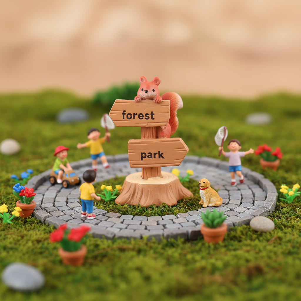 Miniature Forest Sign Board 1pc
