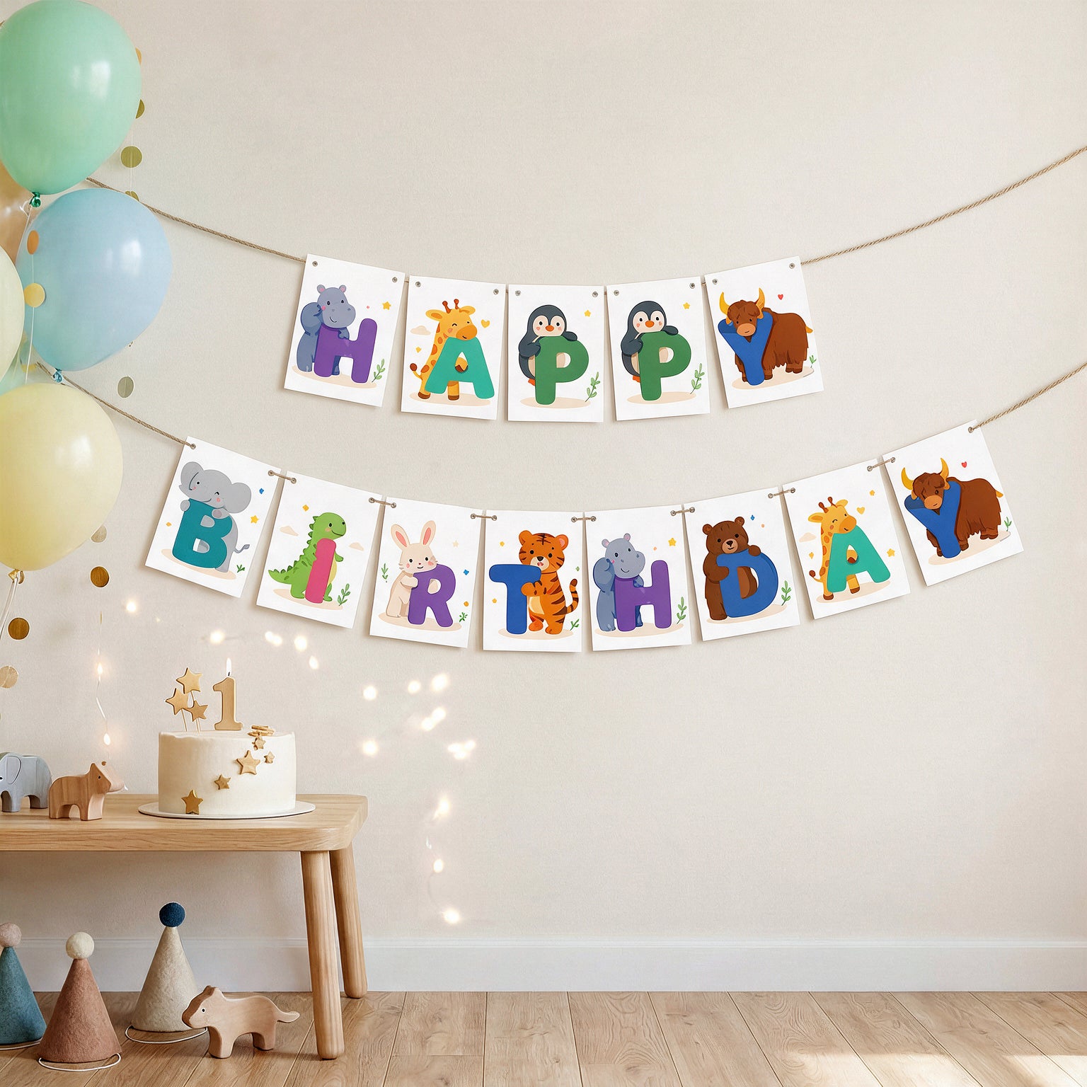 Make Your Own Banner Animal Fun Alphabet C Size 7 x 5.16inch 1pc IB