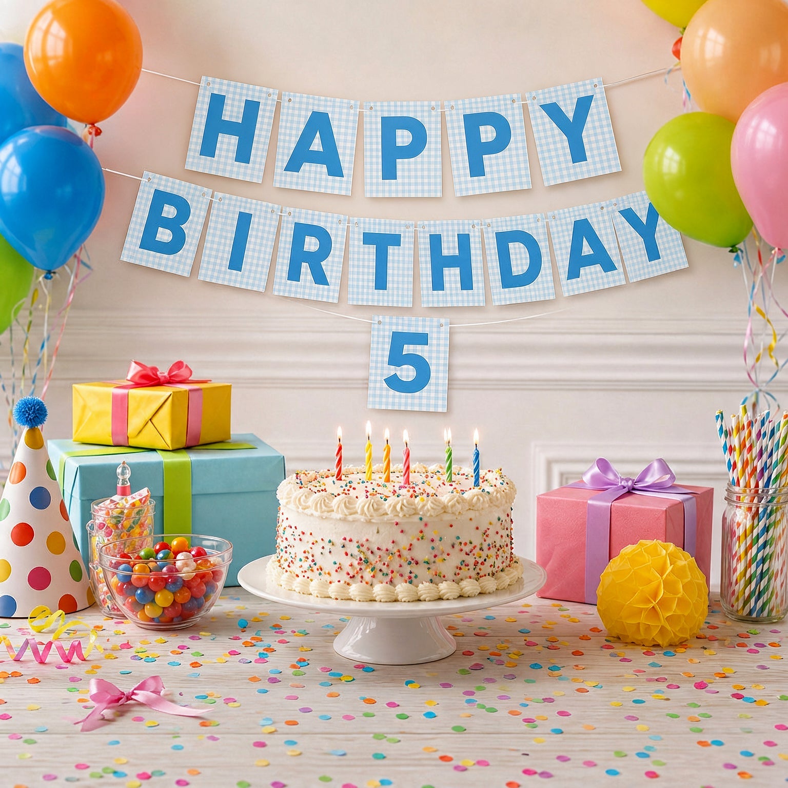 Make Your Own Banner Aqua Alphabet G size 7 x 5.16inch 1pc IB
