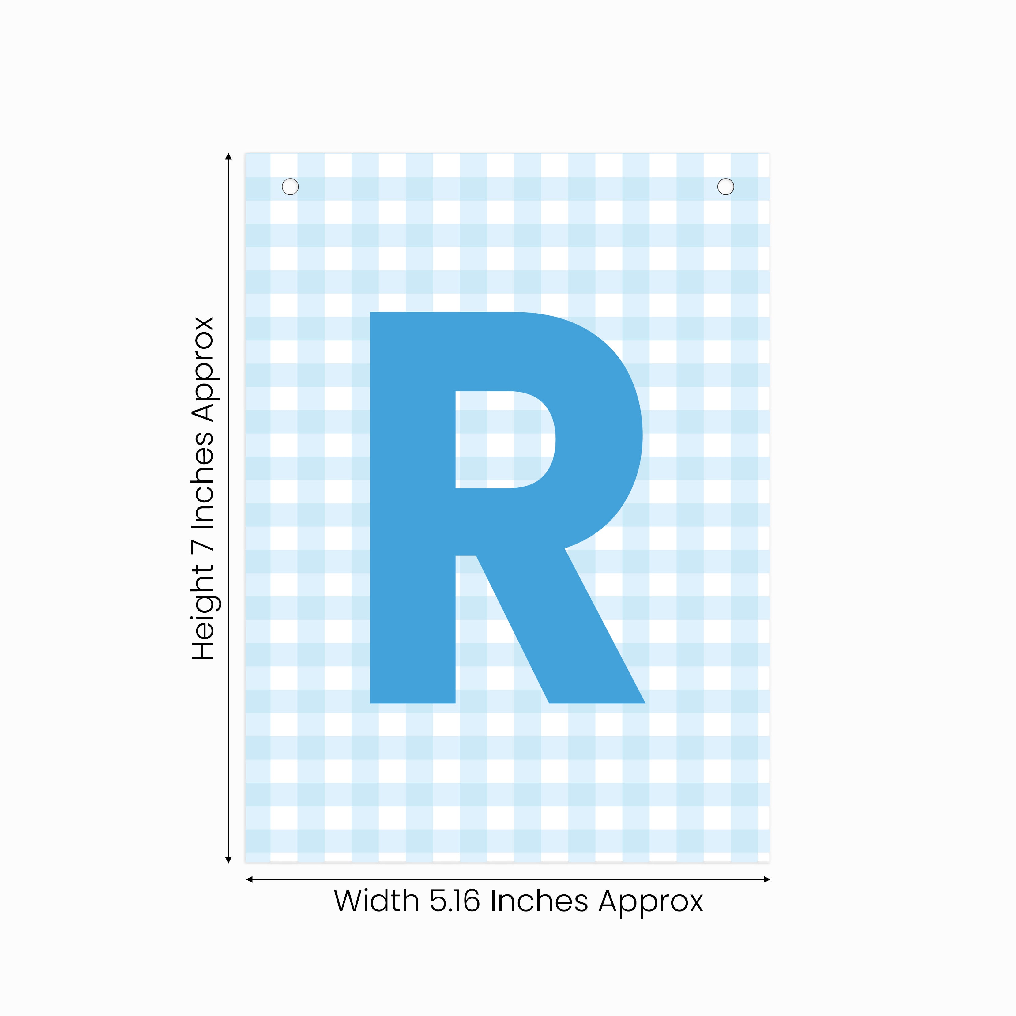 Make Your Own Banner Aqua Alphabet R size 7 x 5.16inch 1pc IB