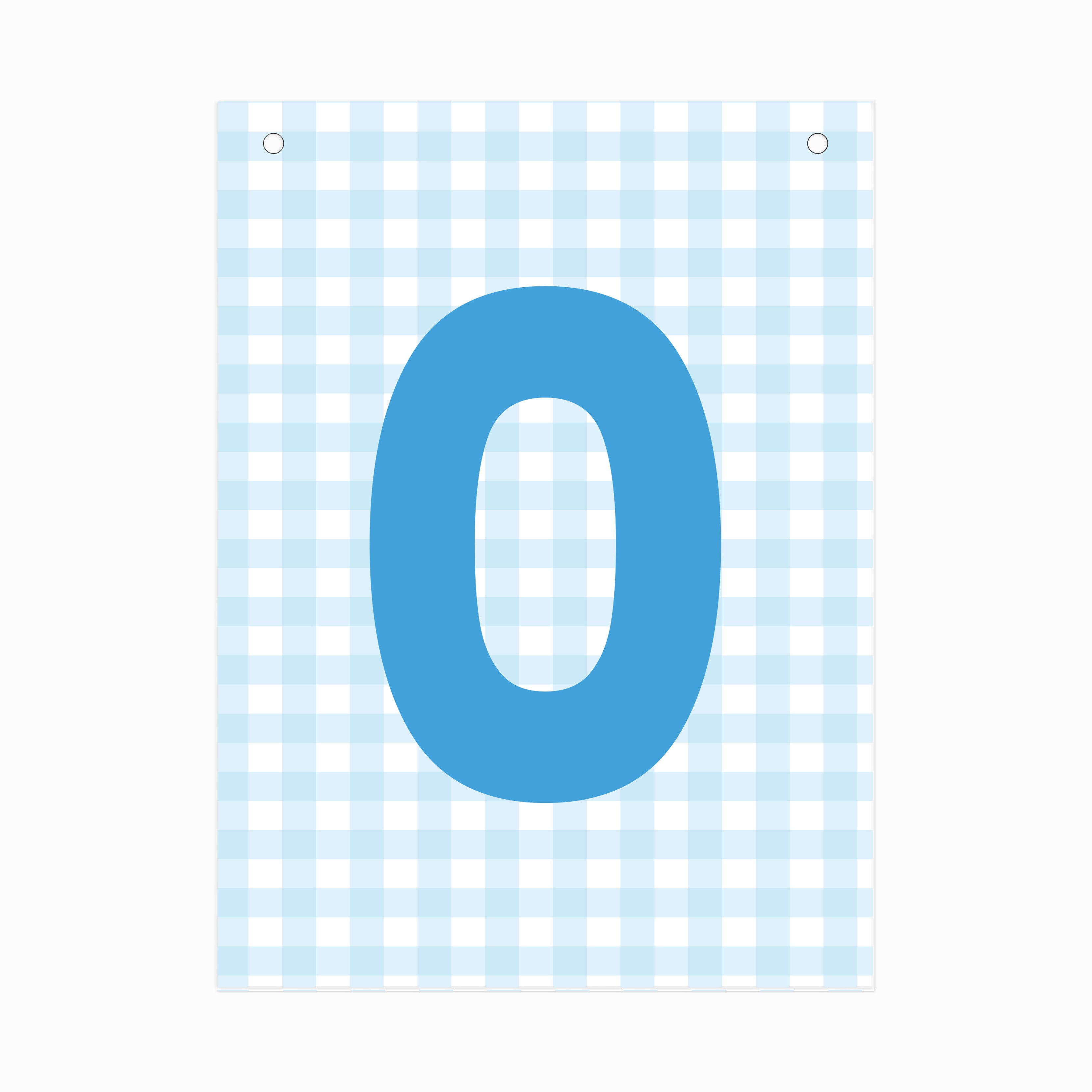 Make Your Own Banner Aqua Number 0  size 7 x 5.16inch 1pc IB