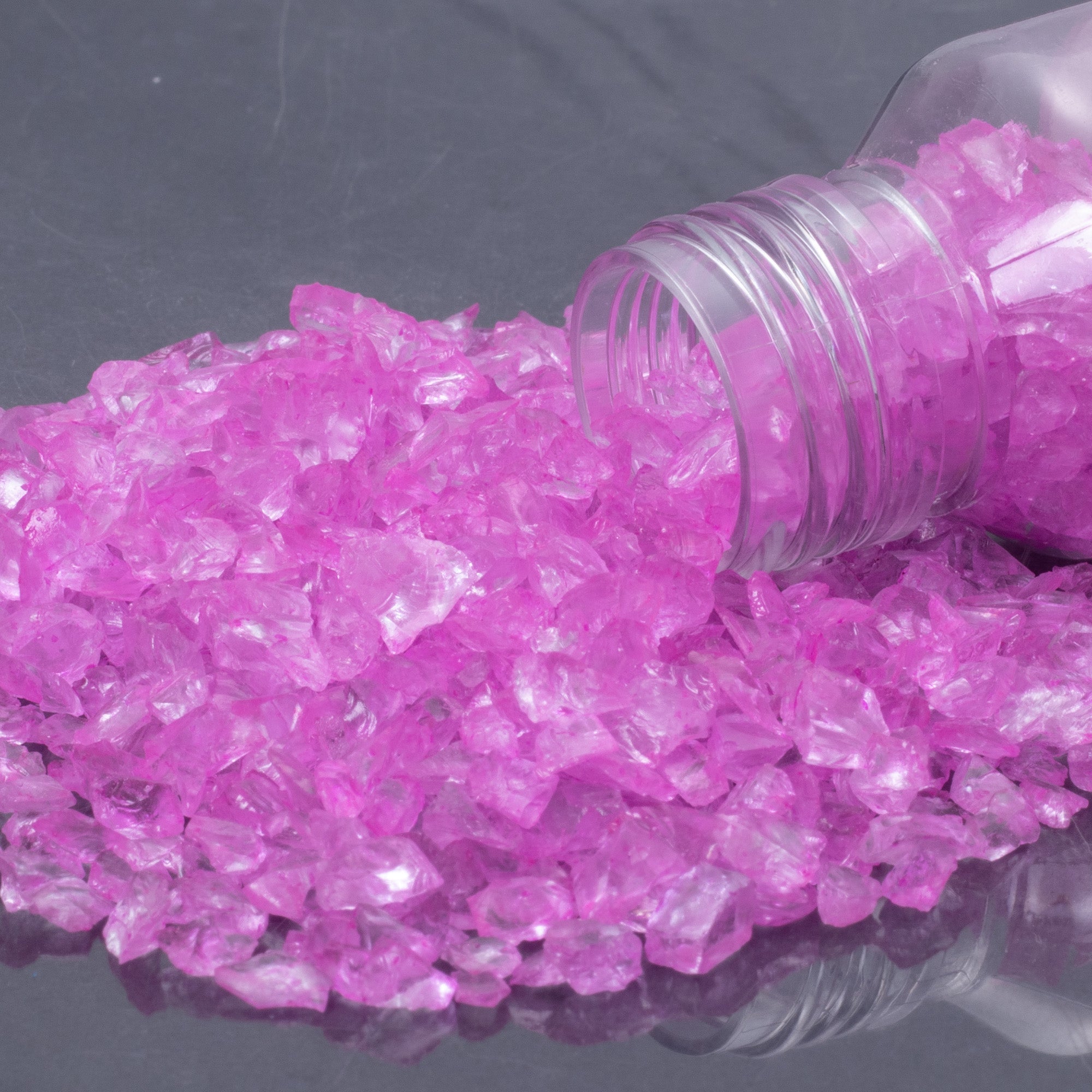 Crushed Glass Pink 4-6mm 80gm Bottle