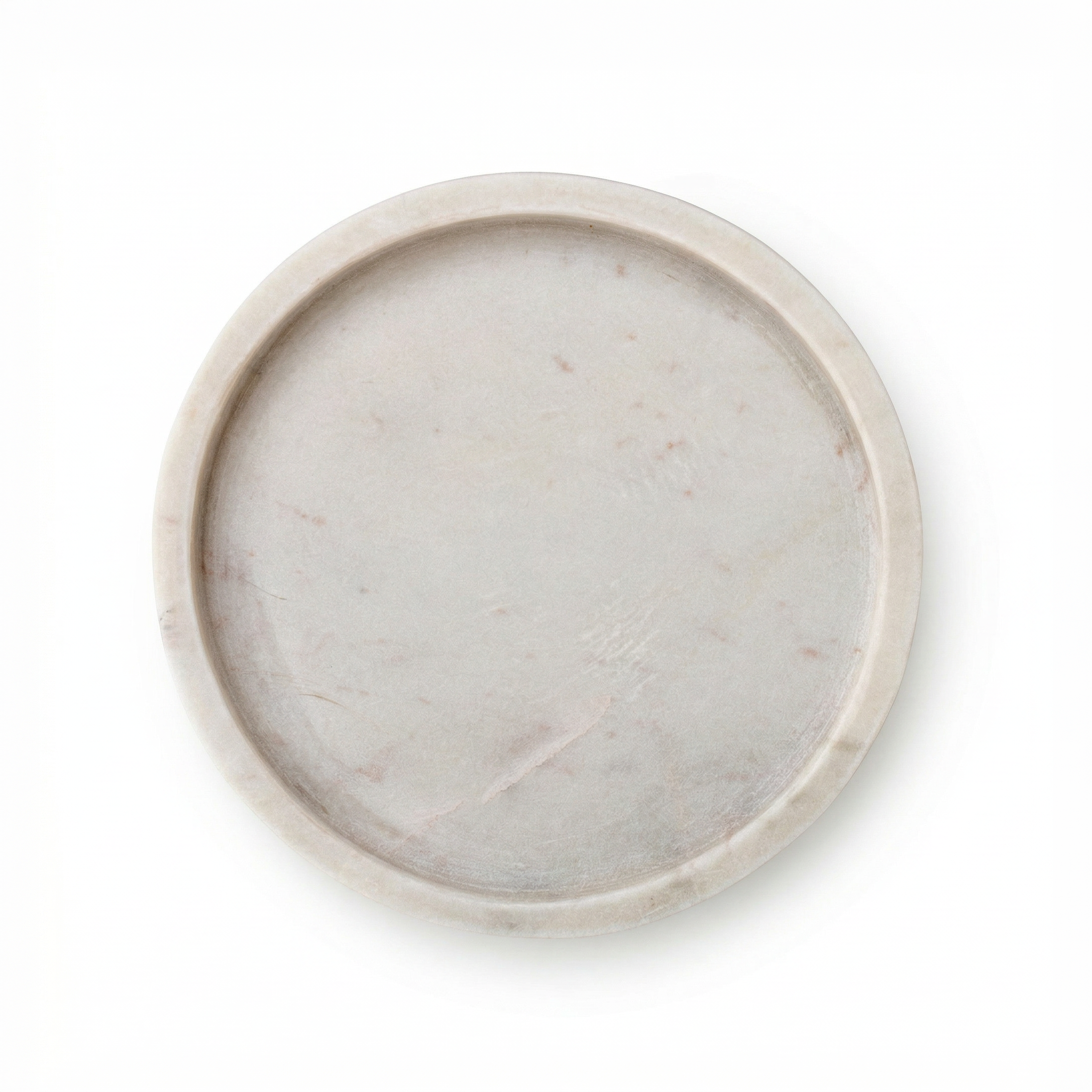 Marble Fillable Coaster Round 4Inch X 12mm 1pc