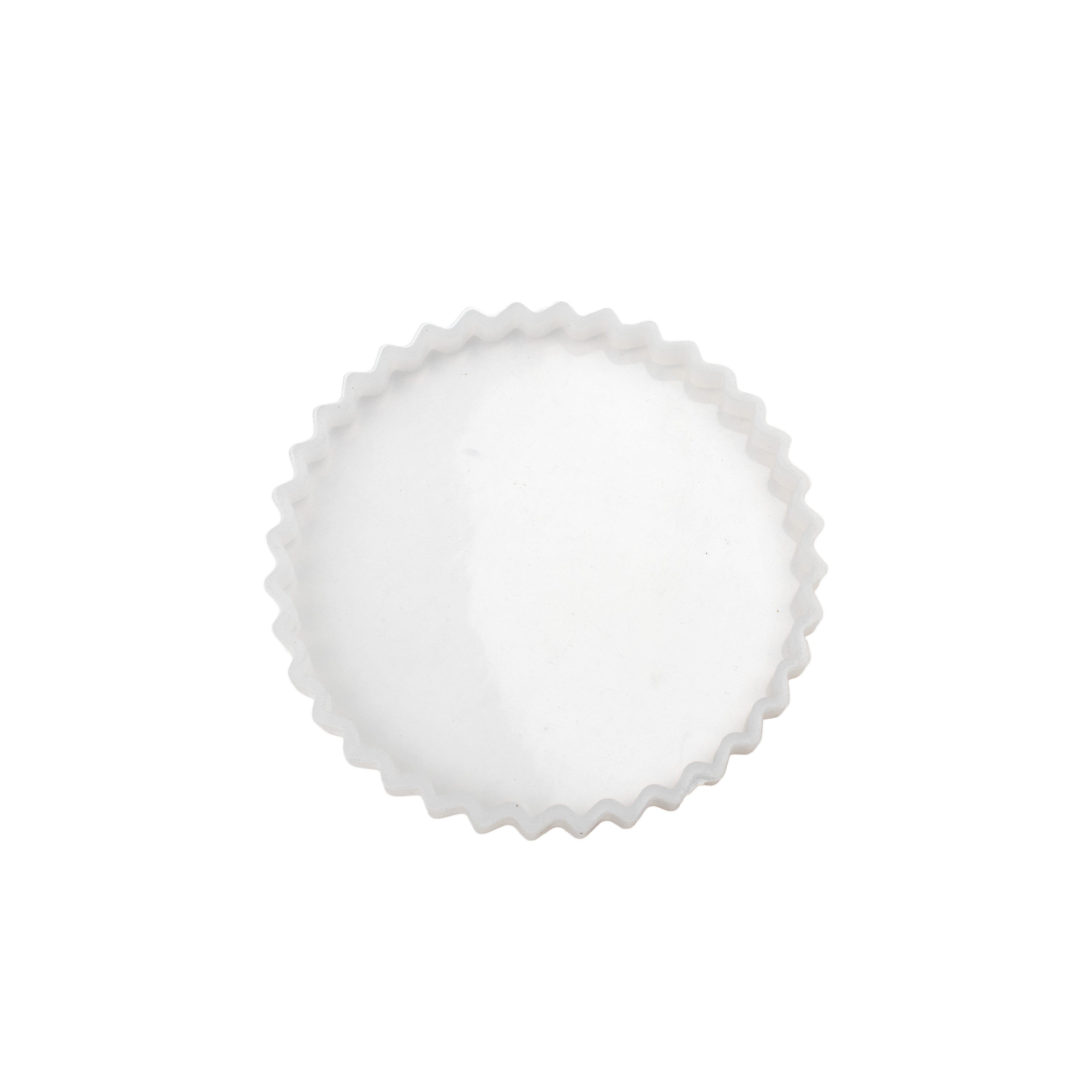 Silicone Mould Crinkle Edge Oval Coaster 4Inch X D7mm 1pc