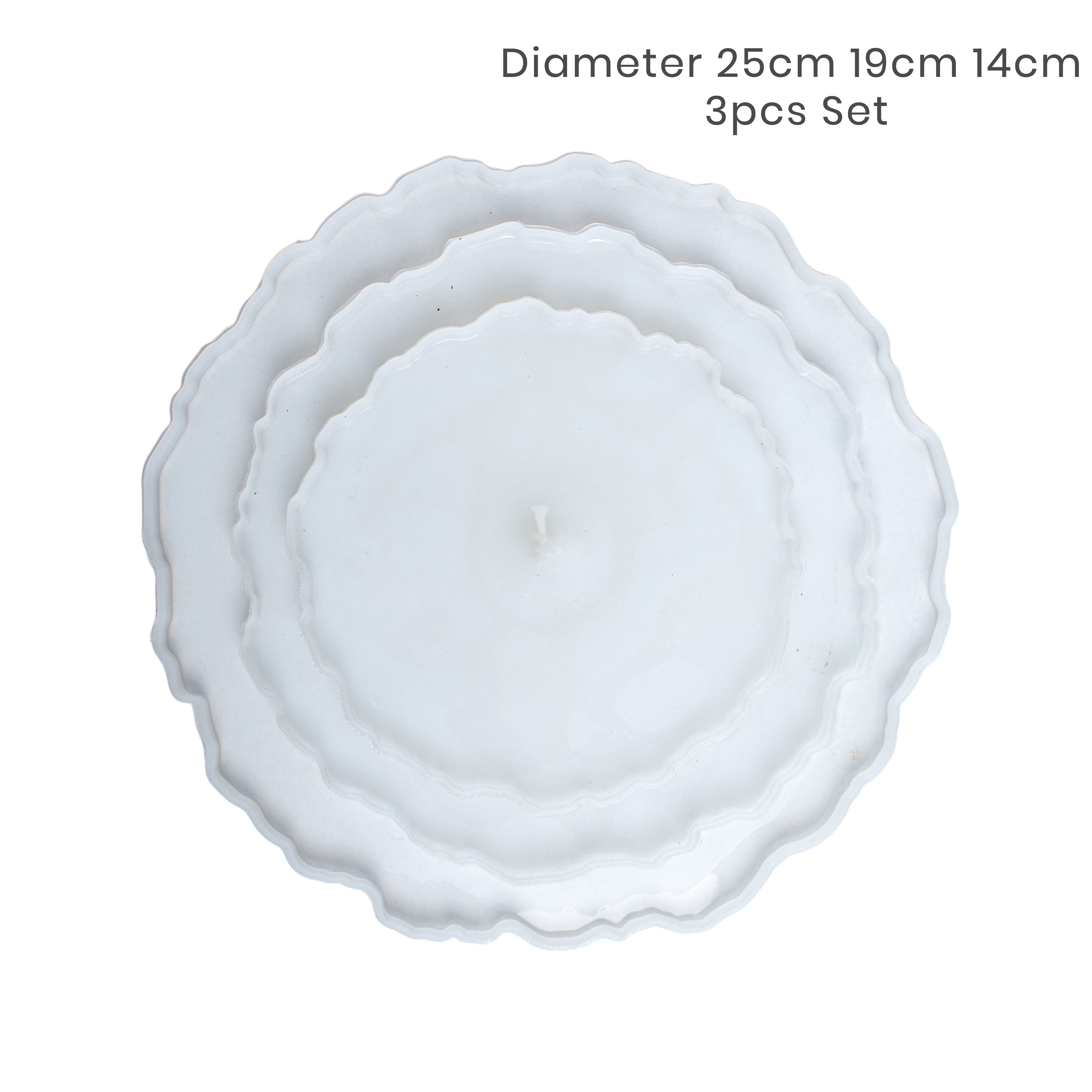 Silicone Cake Stand Mould 25cm 19cm 14cm 3pcs Set