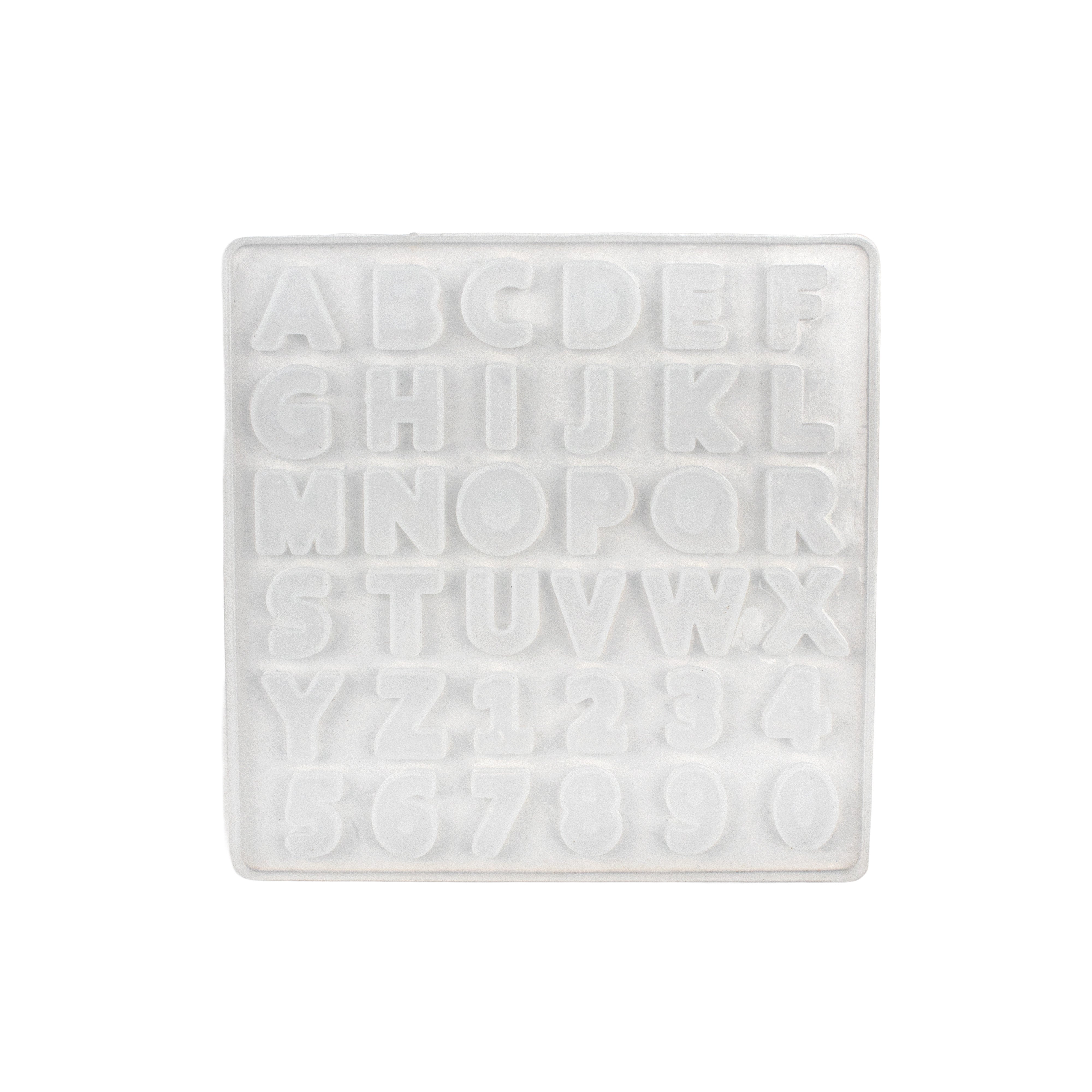 Silicone Mould Alphabet and Numbers 5.5Inch X D3mm 1pc
