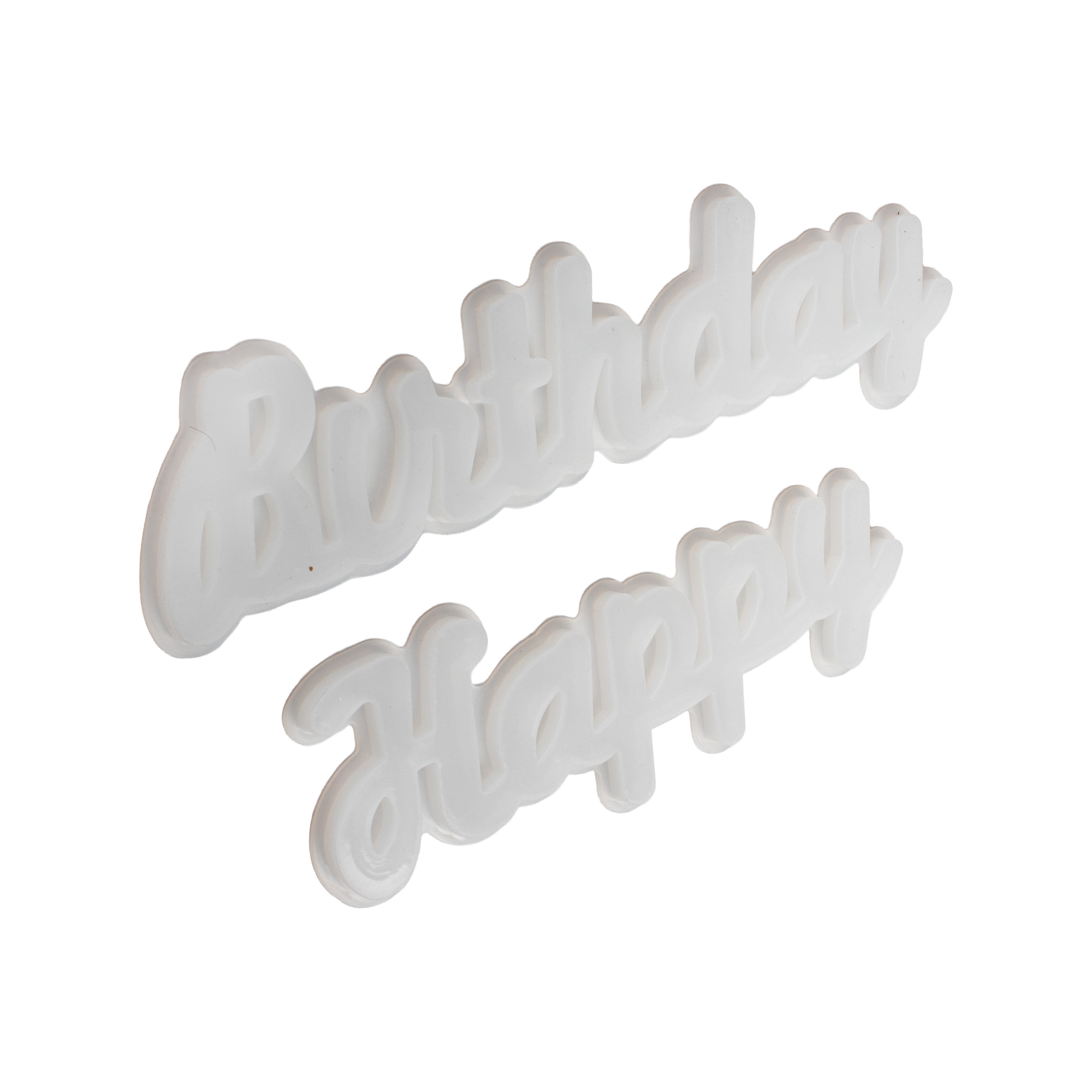 Silicone Mould Happy Birthday 23 X 9cm X D8mm X 30 X 8cm X D8mm 1pc