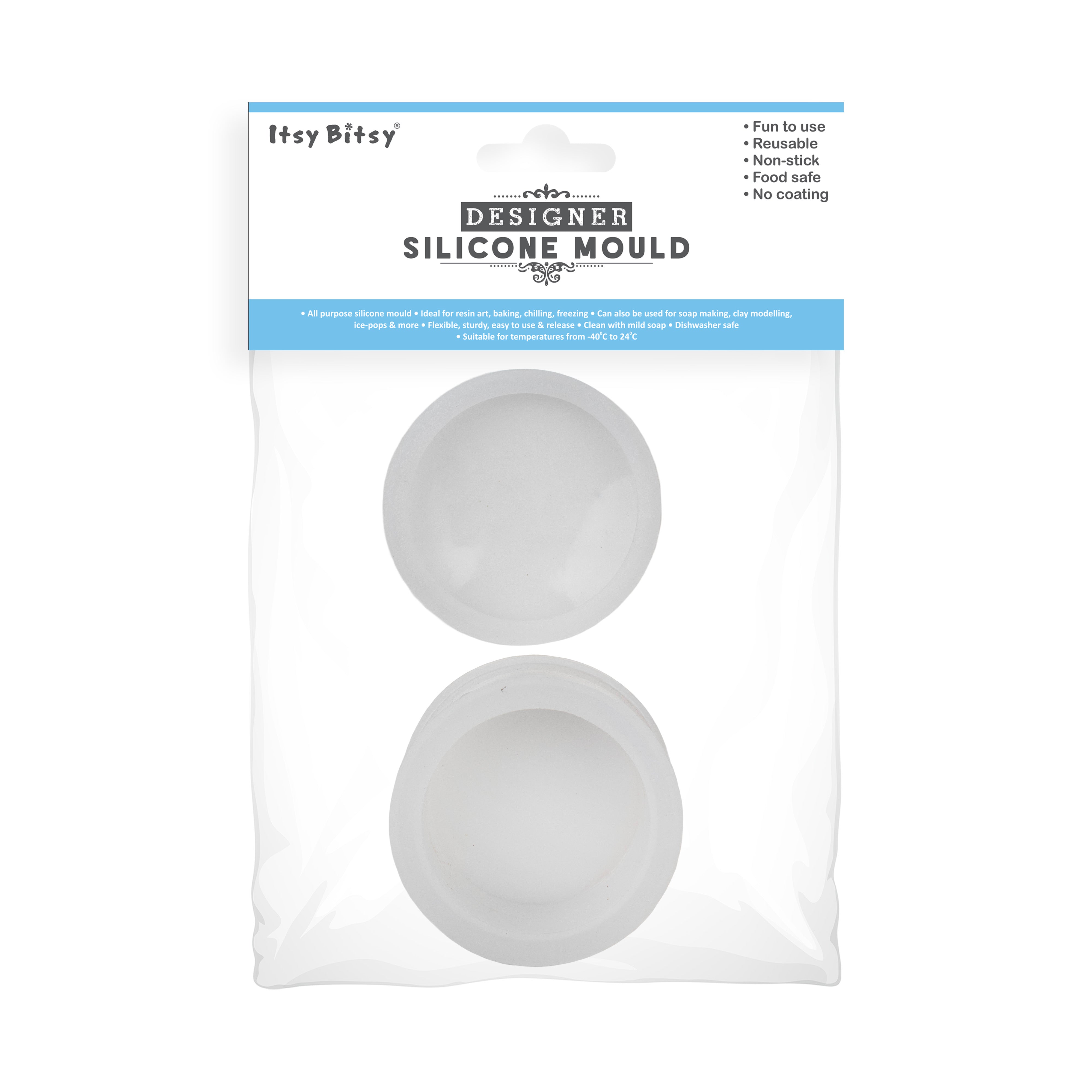 Silicone Mould Round Gift Box 7.5 X 7.4cm X D1.2cm 1pc