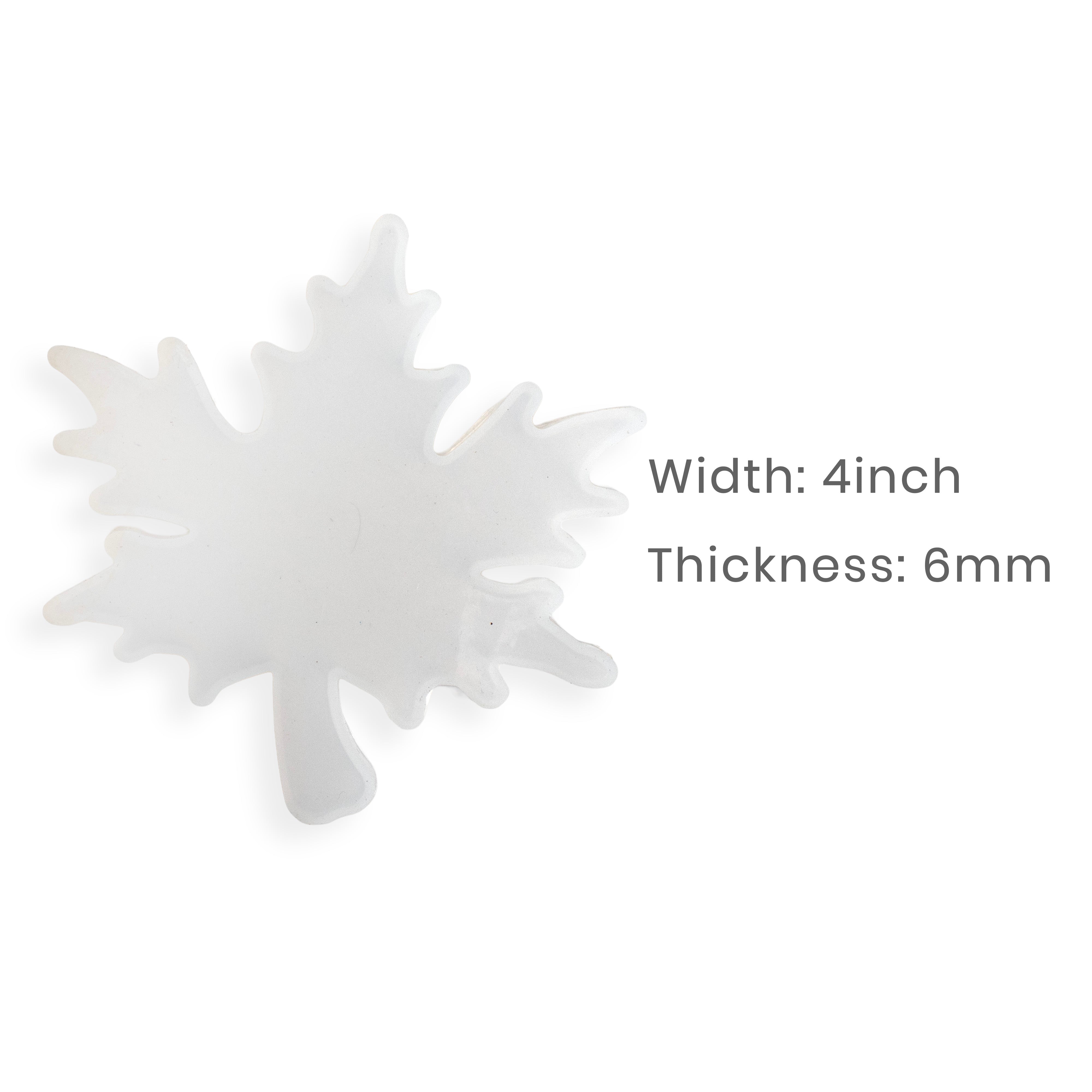 Silicone Mould Leaf Zigzag Coaster 4Inch X D6mm 1pc