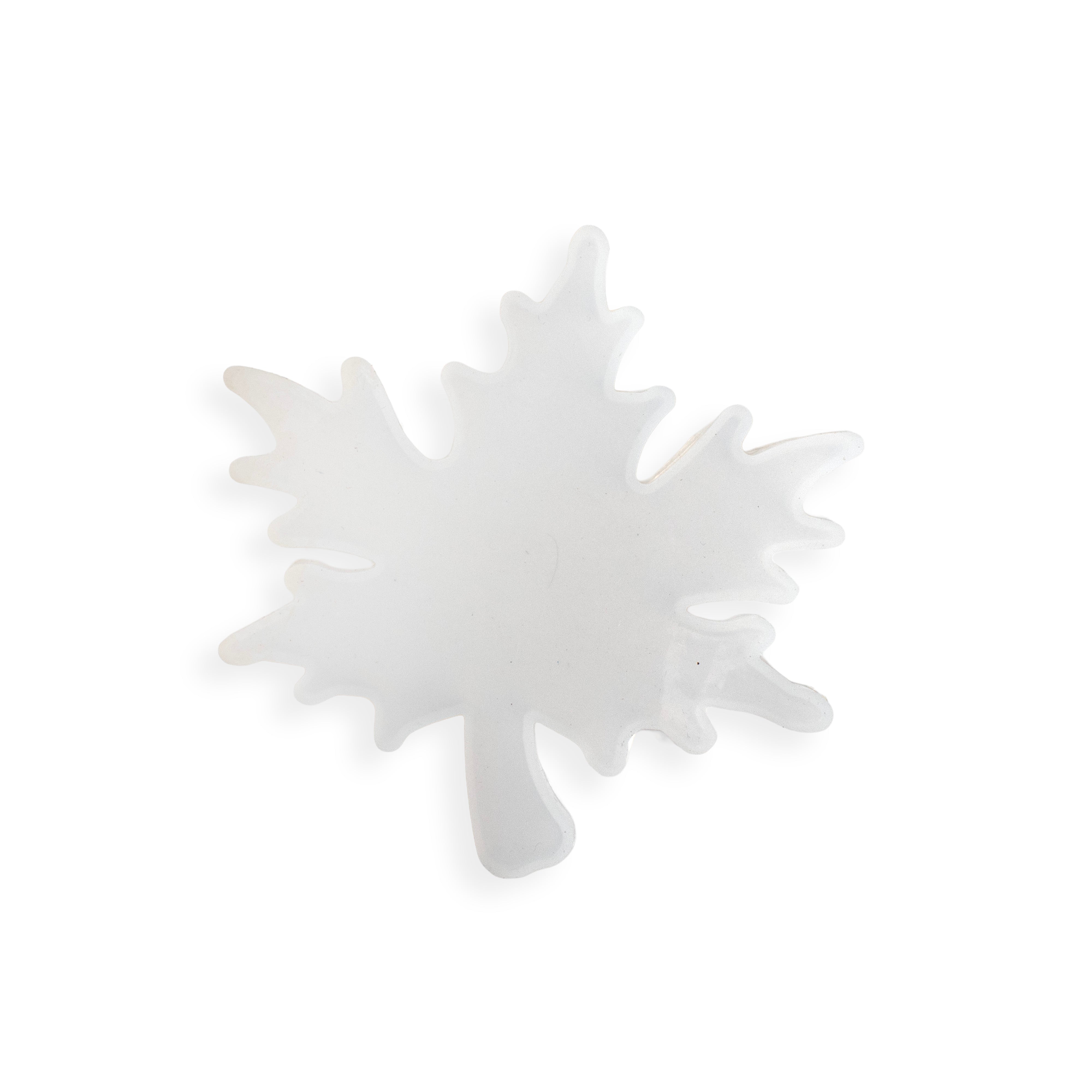 Silicone Mould Leaf Zigzag Coaster 4Inch X D6mm 1pc