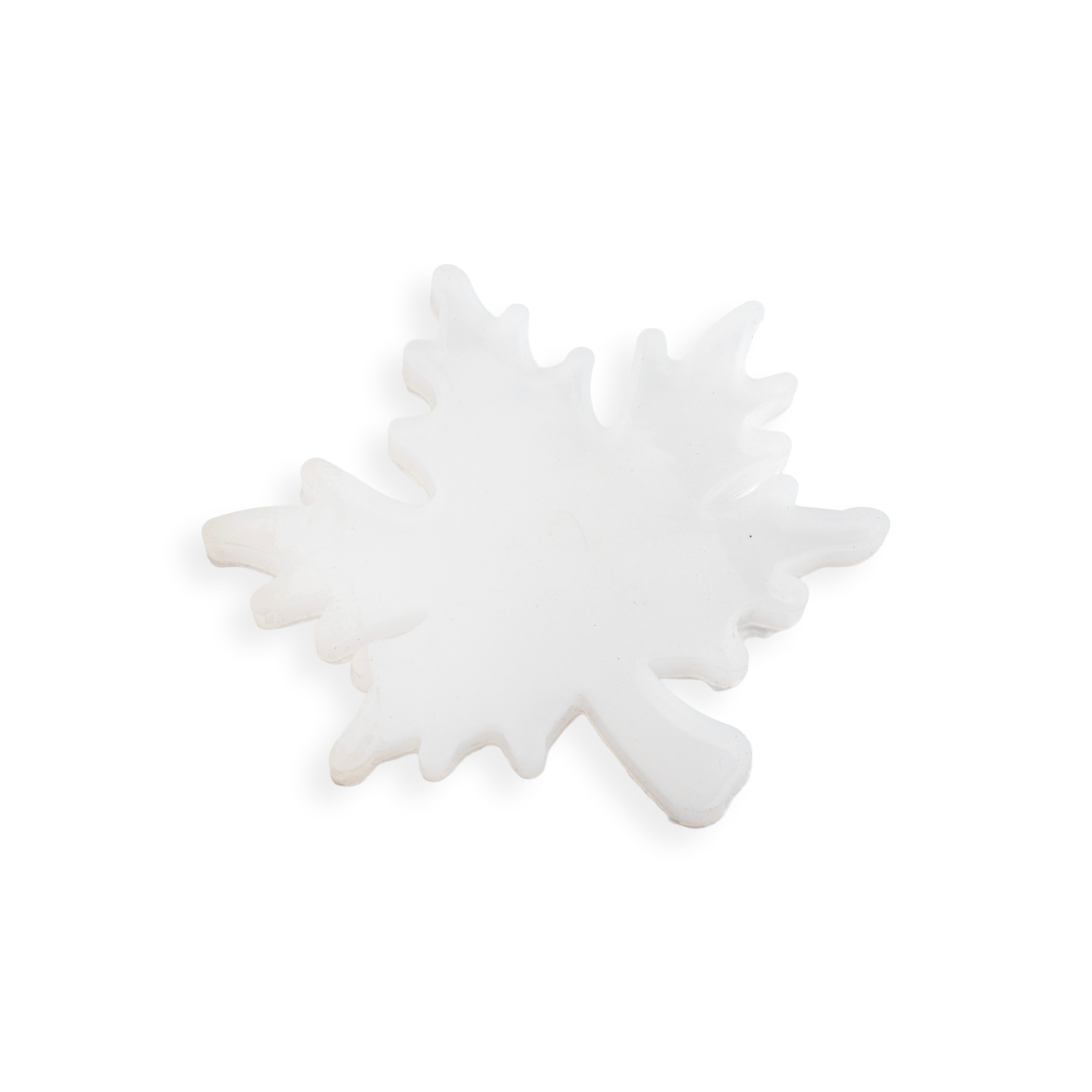 Silicone Mould Leaf Zigzag Coaster 4Inch X D6mm 1pc