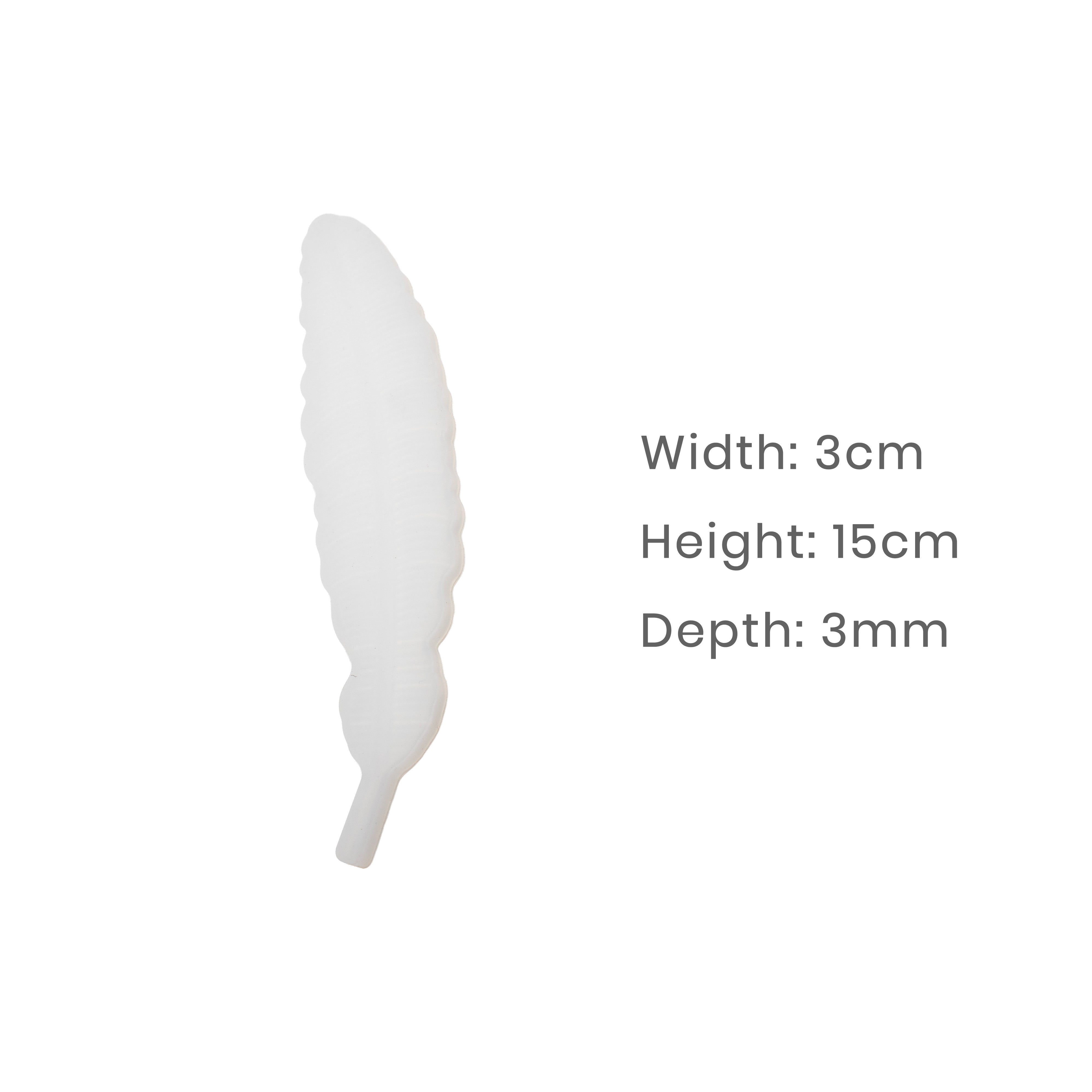 Silicone Mould Feather 15 X 3cm X D3mm 1pc