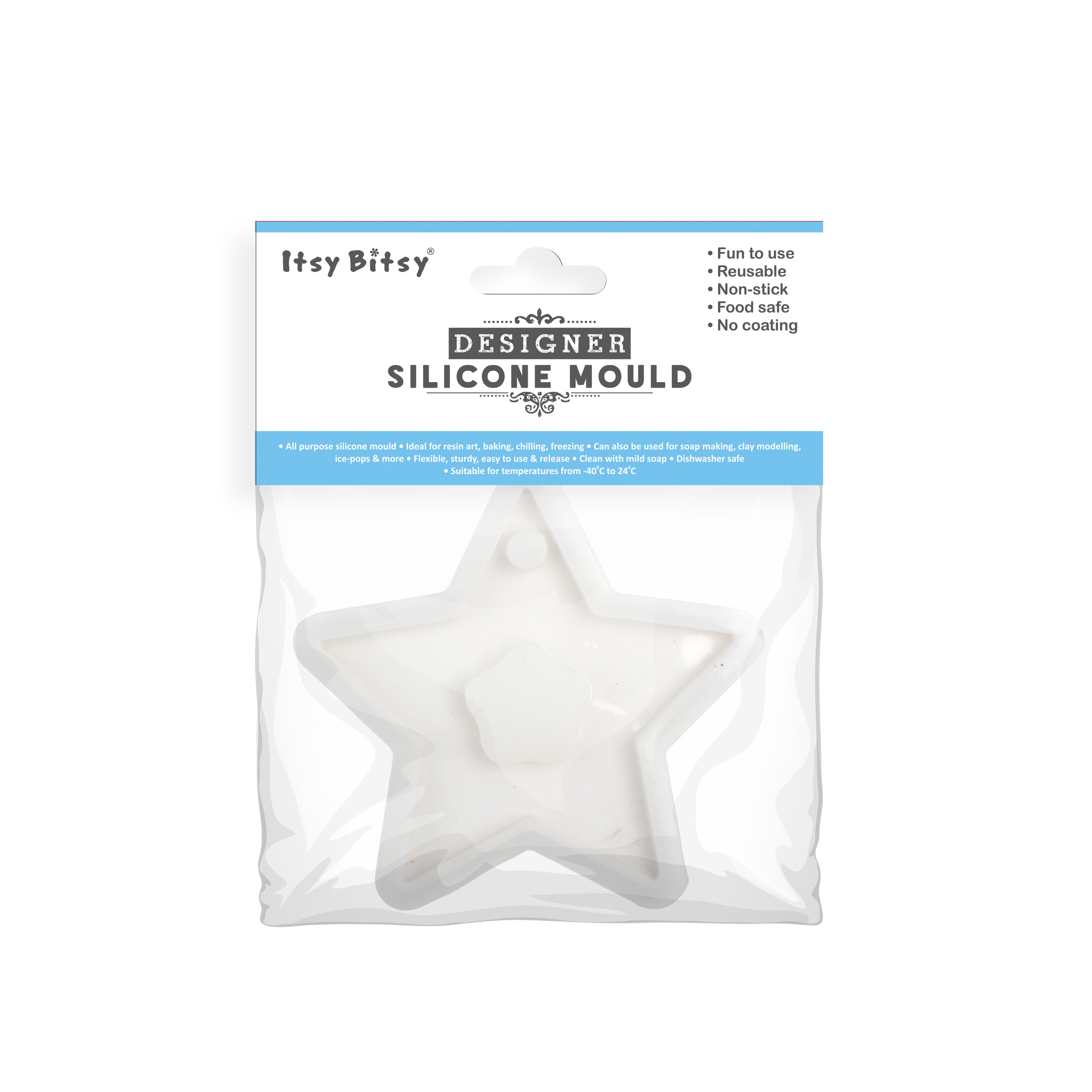 Silicone Mould Star 4Inch X D5mm 1pc