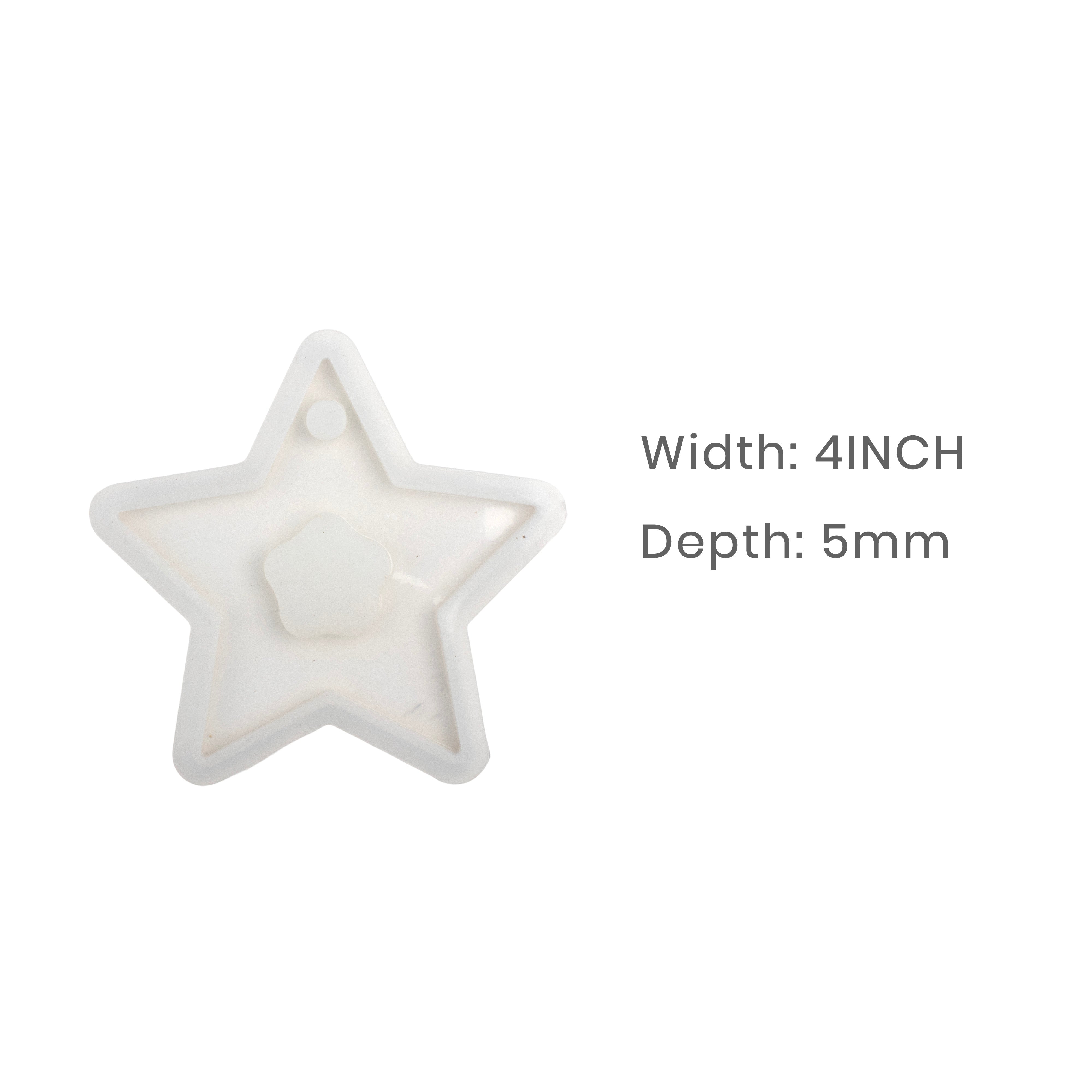 Silicone Mould Star 4Inch X D5mm 1pc