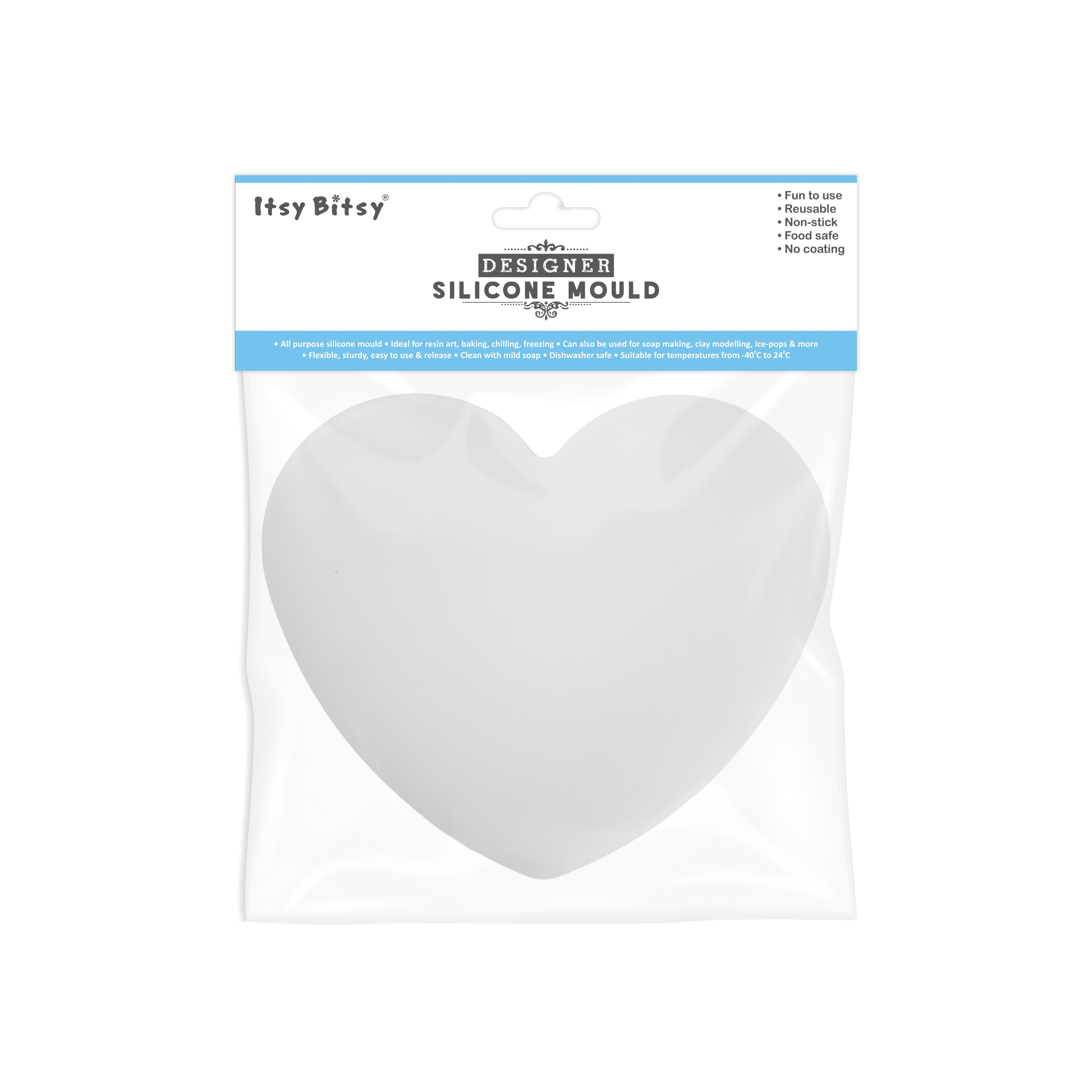 Silicone Mould Heart 6Inch X D8mm 1pc