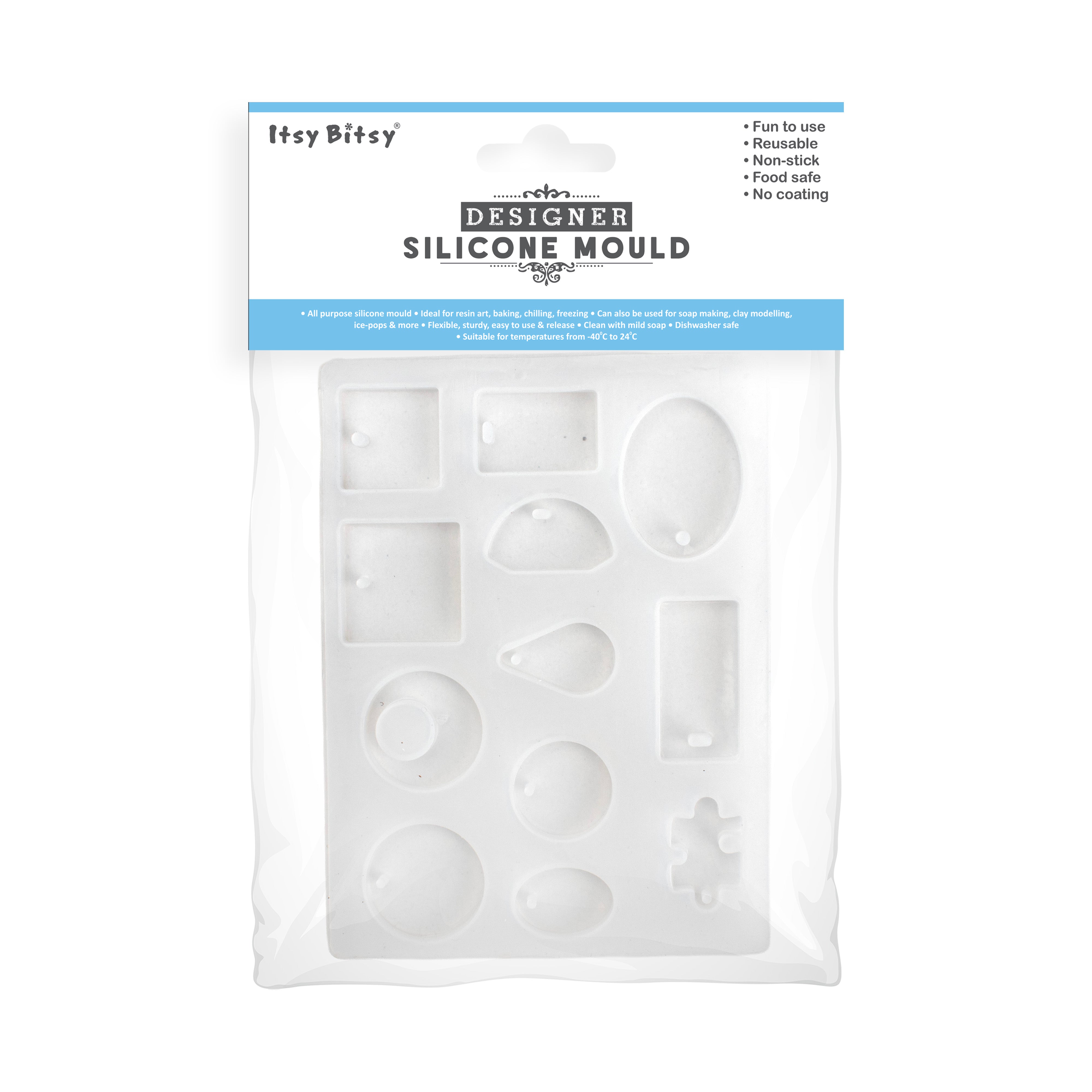 Silicone Mould Earrings and pendants 12 Cavity 15 X 12cm X D5mm 1pc