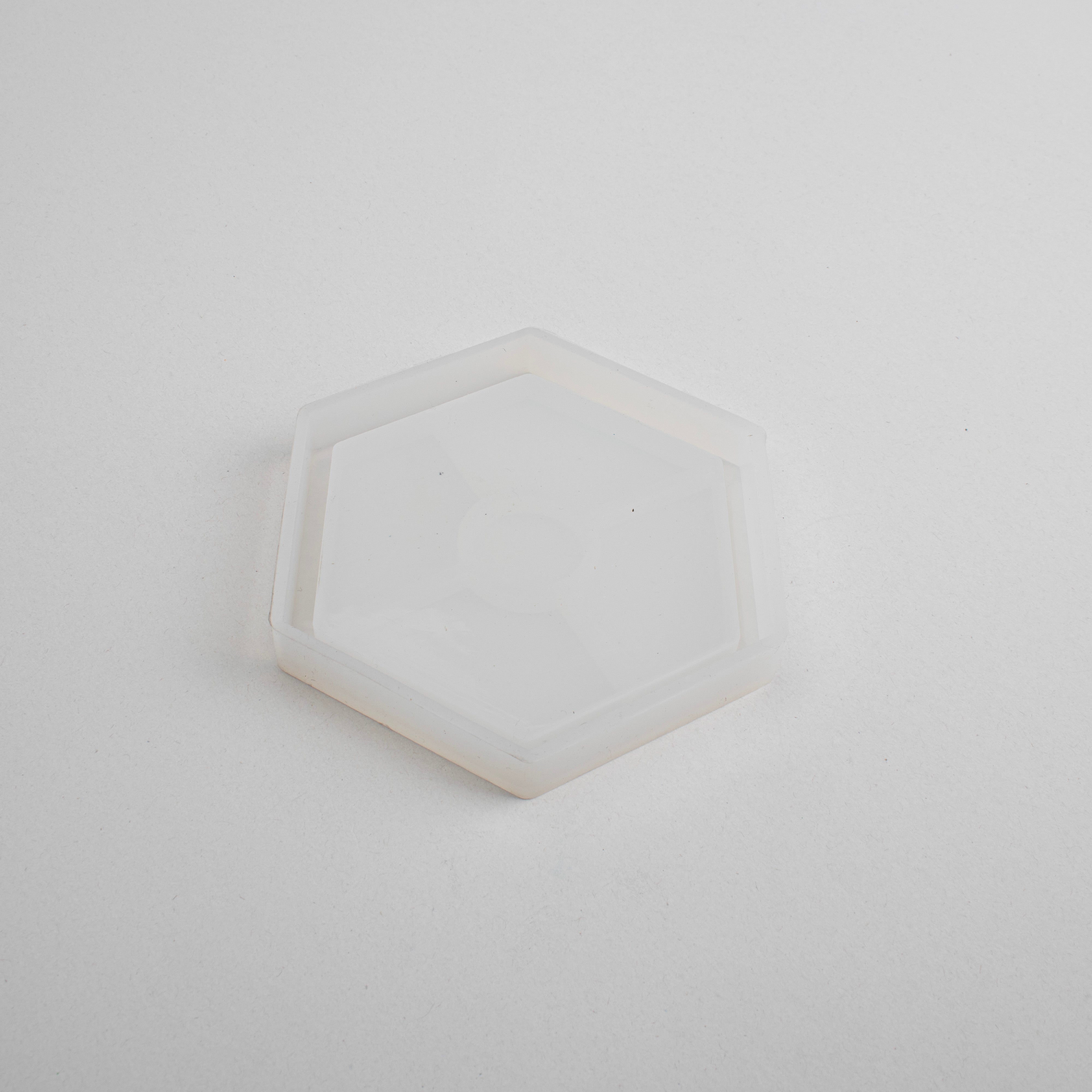 Silicone Mould Coaster Hexagon 4 Inch X D10mm 1pc