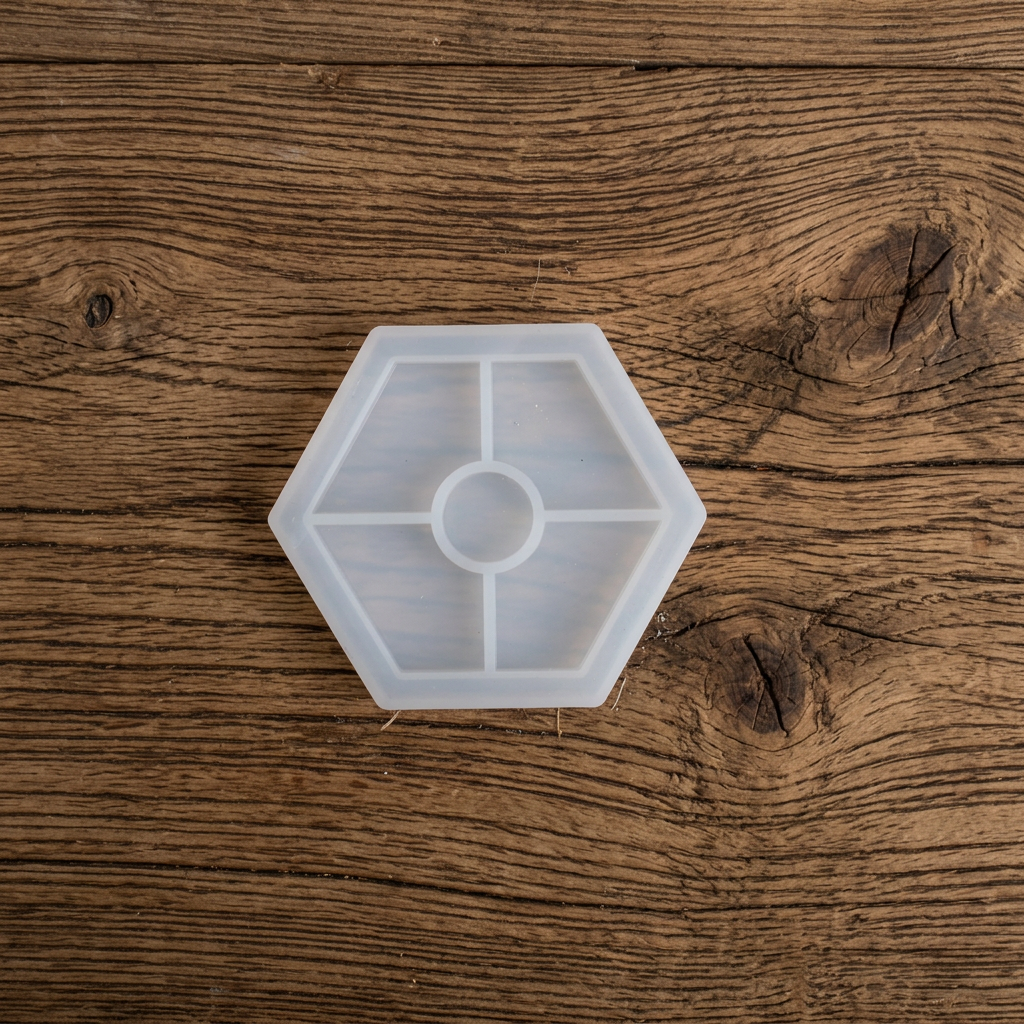Silicone Mould Coaster Hexagon 4 Inch X D10mm 1pc