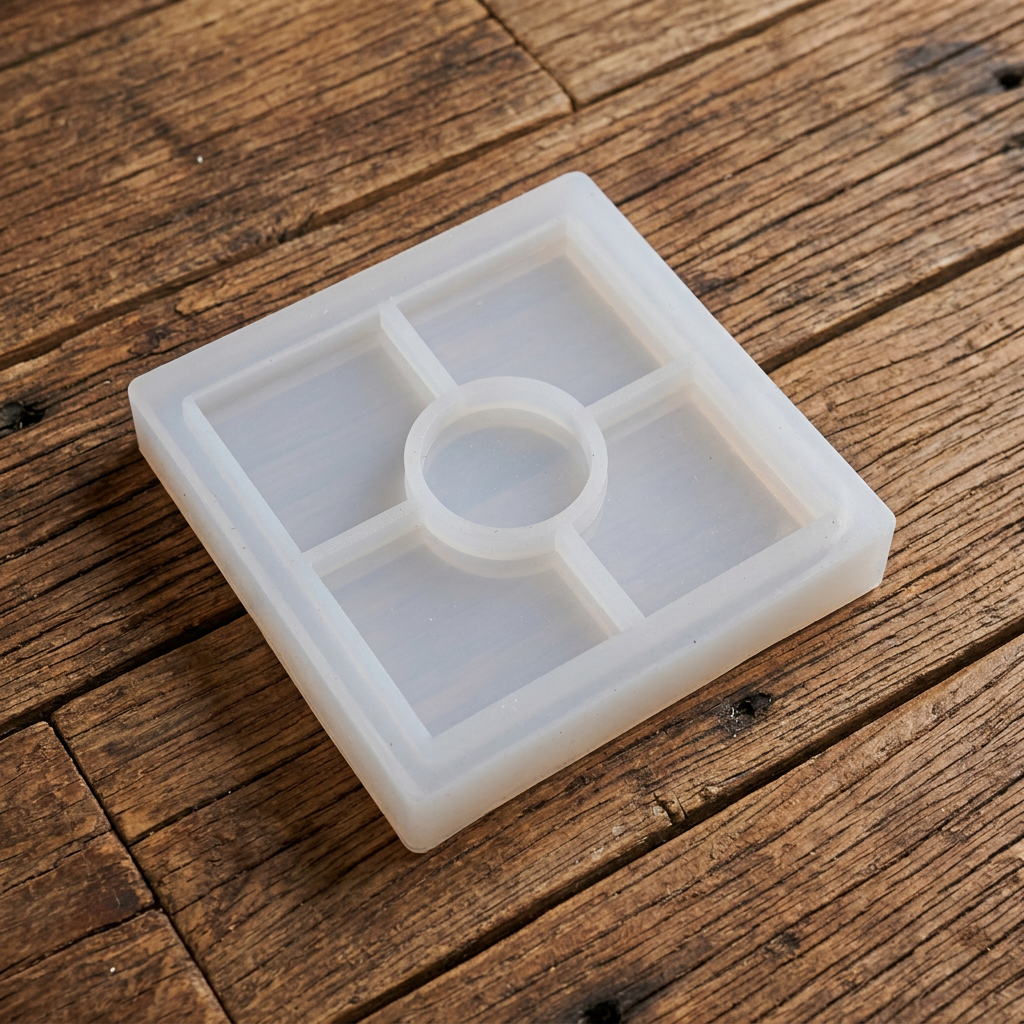 Silicone Mould Square with compartments 4 Inch X D10mm 1pc