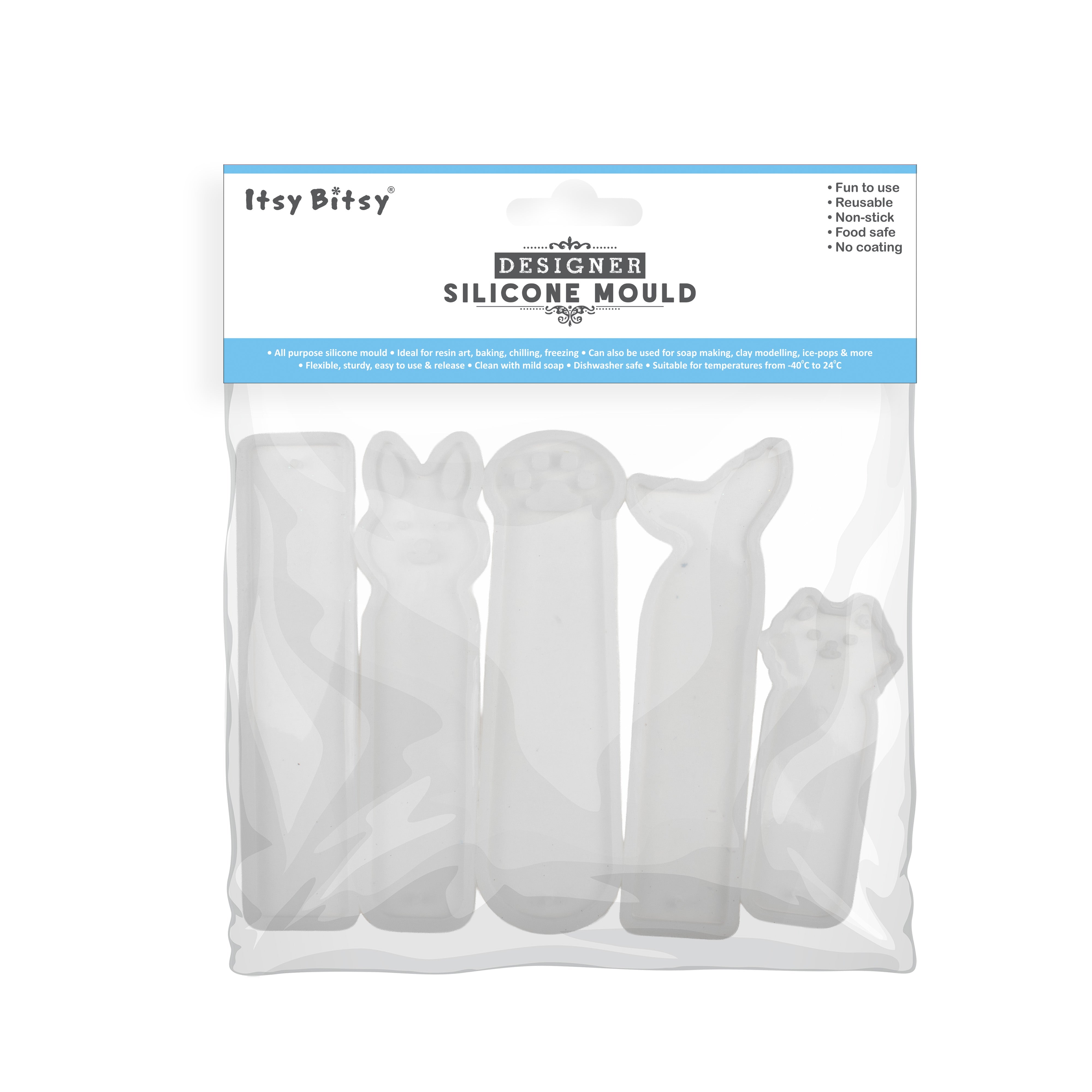 Silicone Mould Bookmark 15 cm X D4mm 5pcs Set