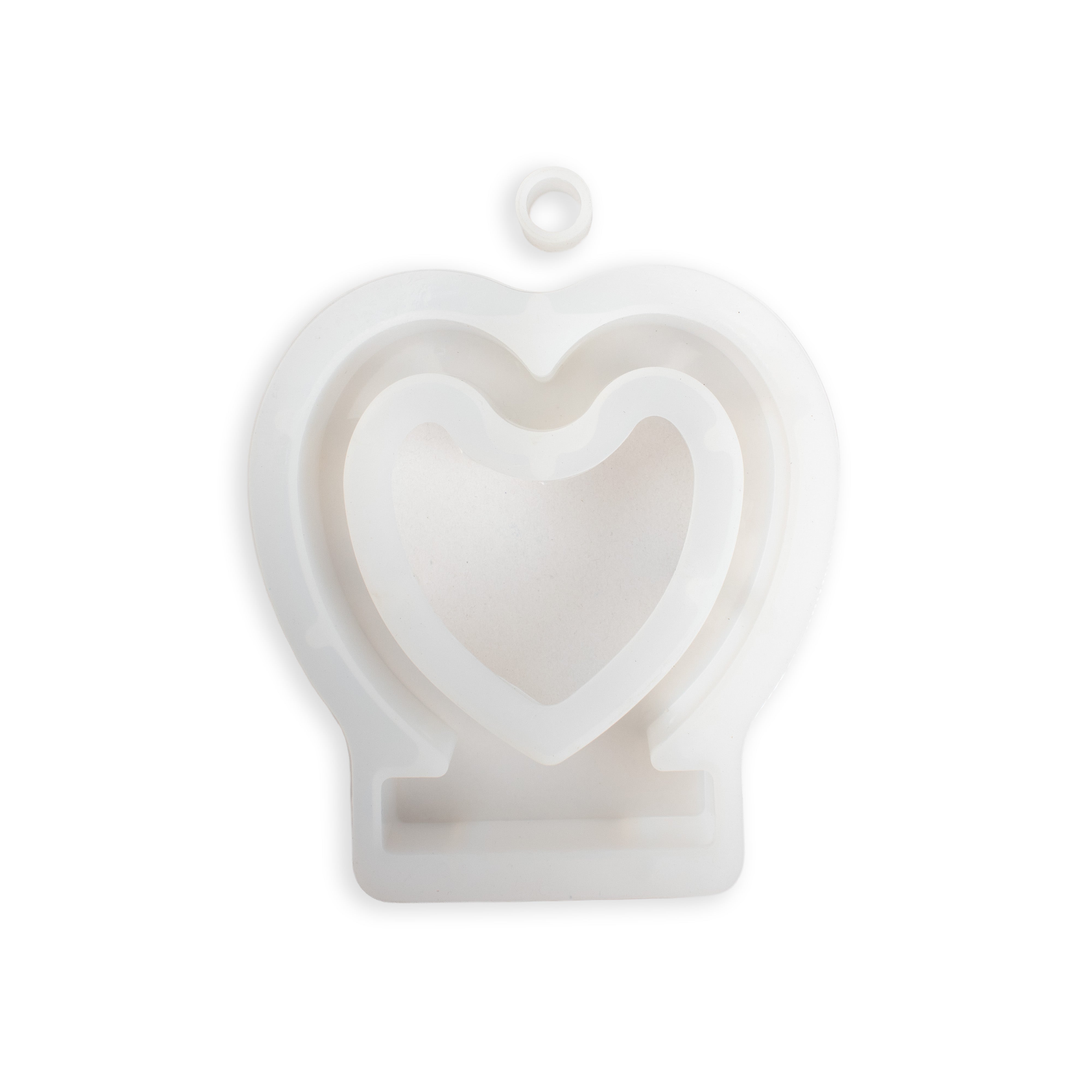 Silicone Mould Heart Flower Vase with Holder 15 X 14cm X D40mm 1pc