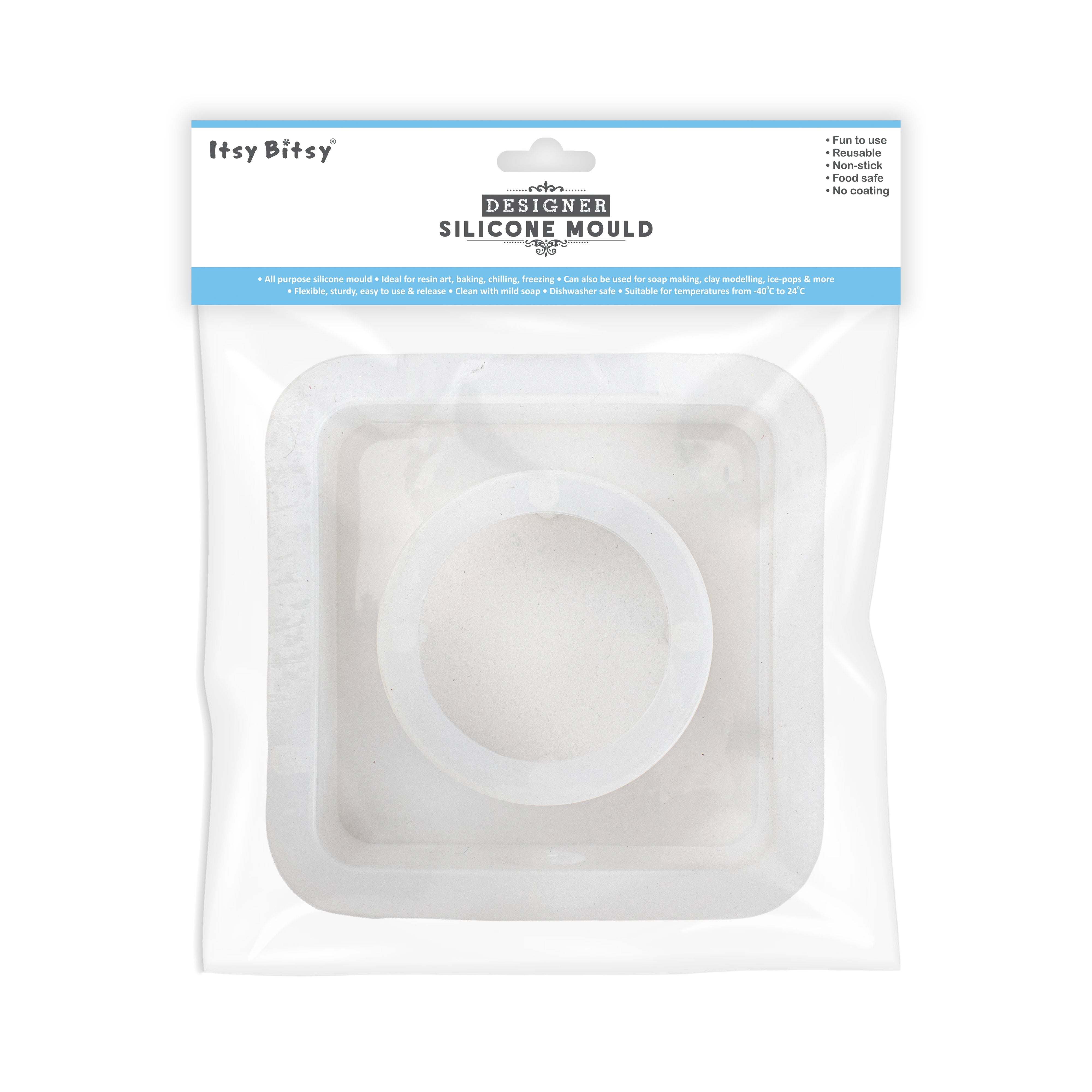 Silicone Mould Square Flower Vase with Holder 5 X 5Inch X D40mm 1pc