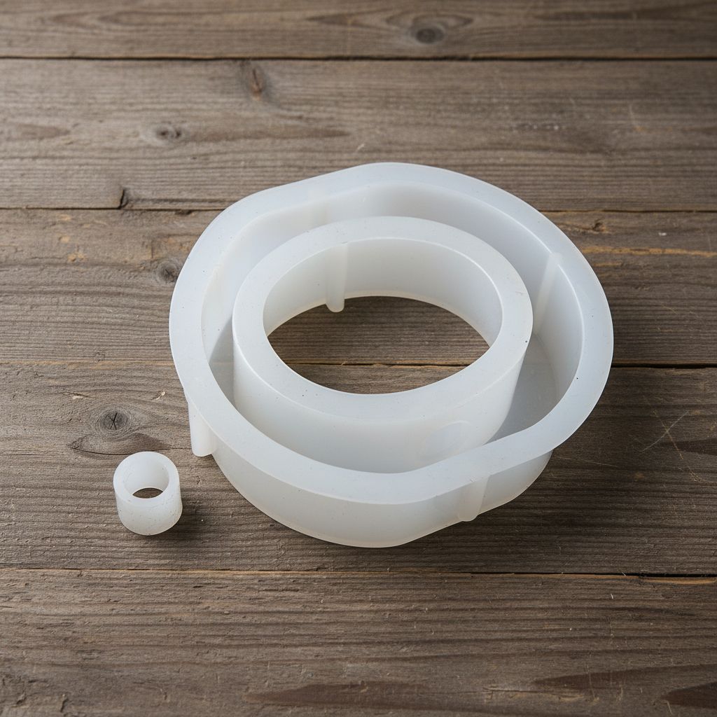Silicone Mould Round Flower Vase with Holder 5Inch X D40mm 1pc