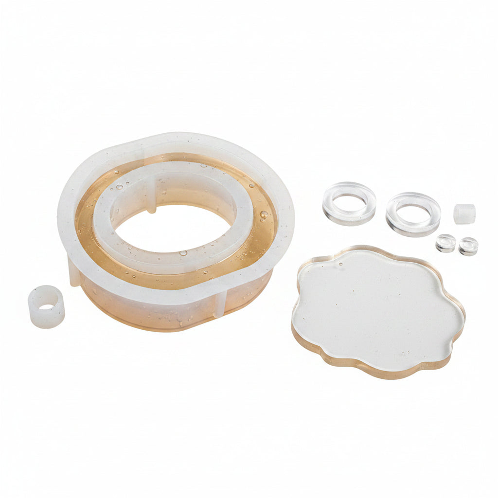 Silicone Mould Round Flower Vase with Holder 5Inch X D40mm 1pc