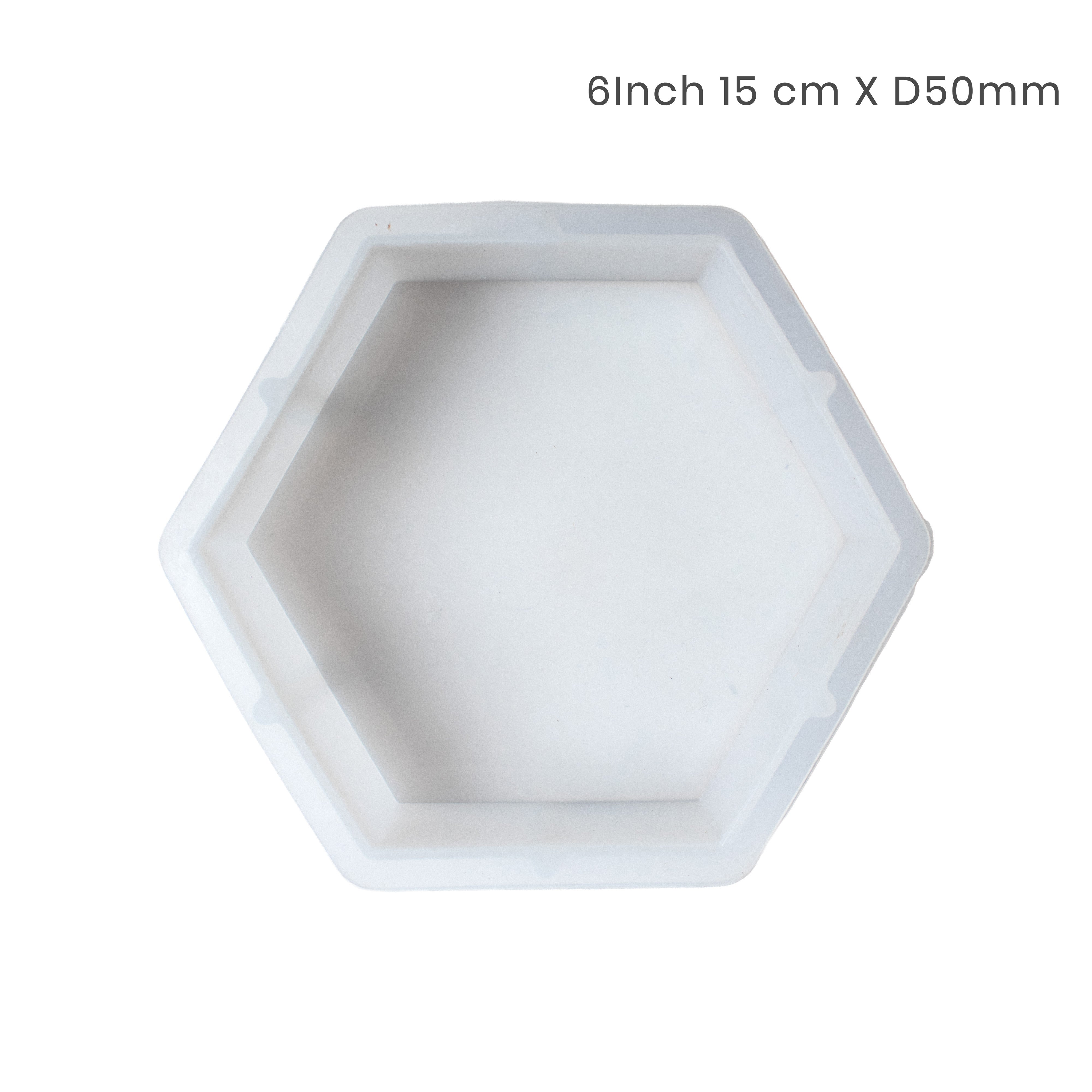 Silicone Mould Hexagon 6Inch 15 cm X D50mm 1pc