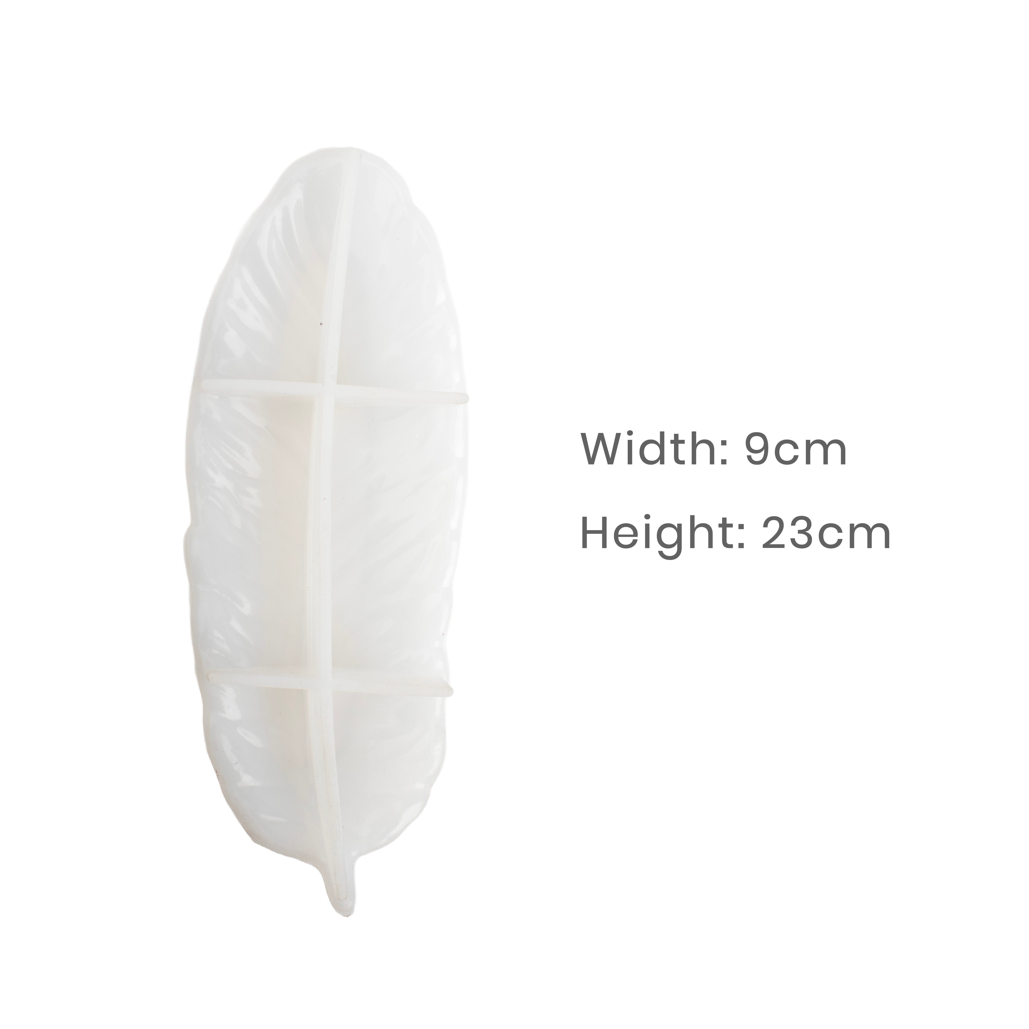 Silicone Mould Feather Trinket Tray 9 X 23cm 1pc