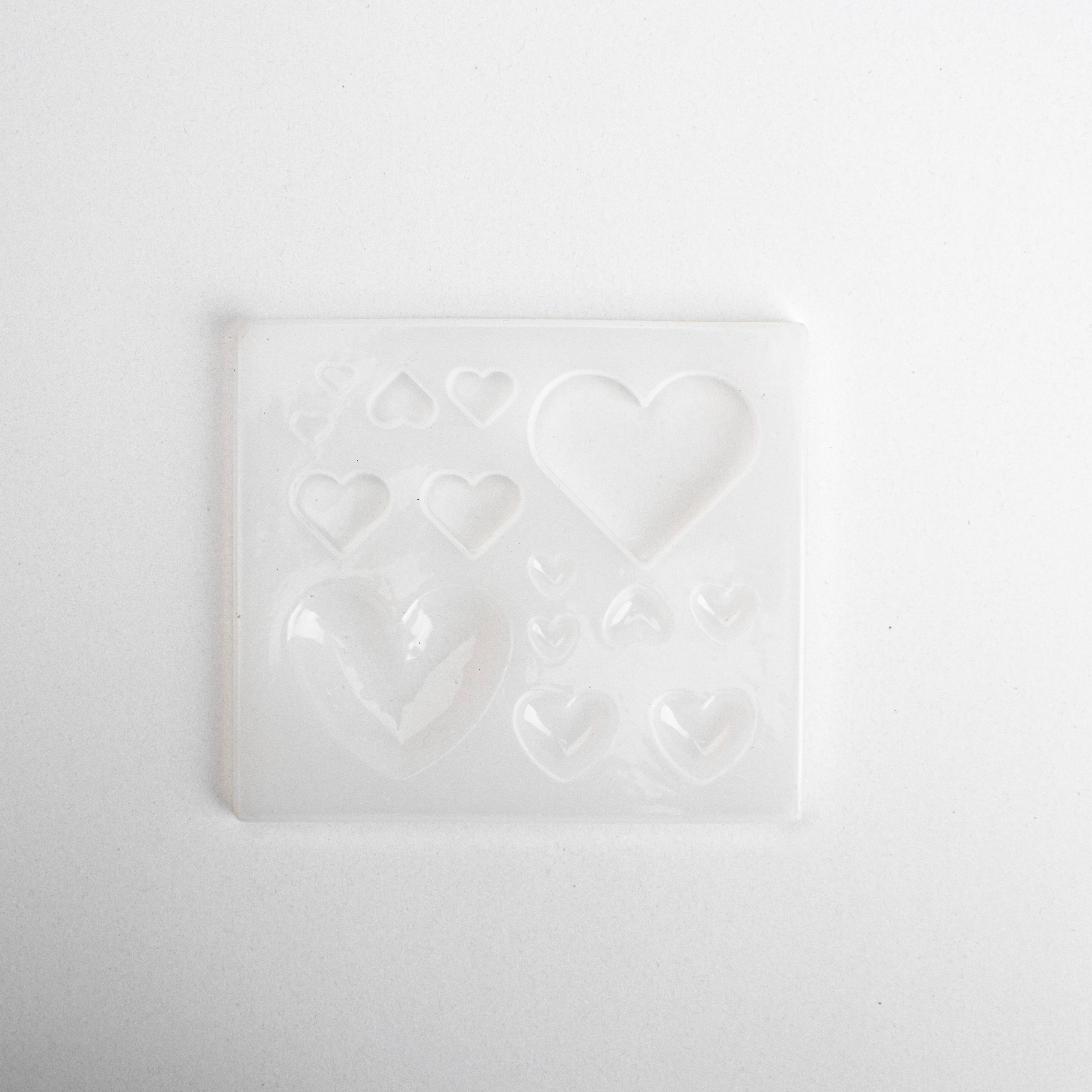 Silicone Multi-heart mould 5Inch X 5.5Inch X D5mm 1pc