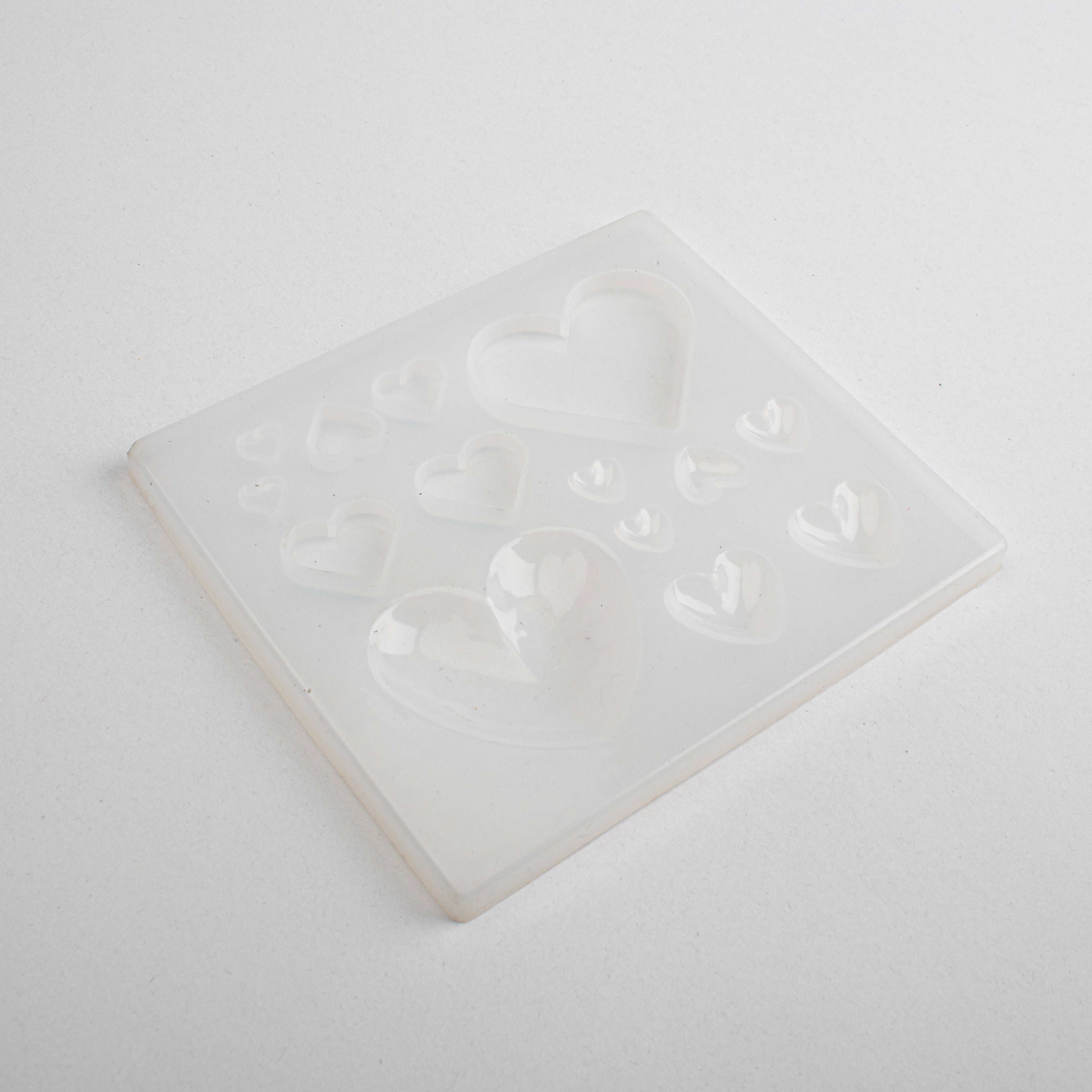Silicone Multi-heart mould 5Inch X 5.5Inch X D5mm 1pc