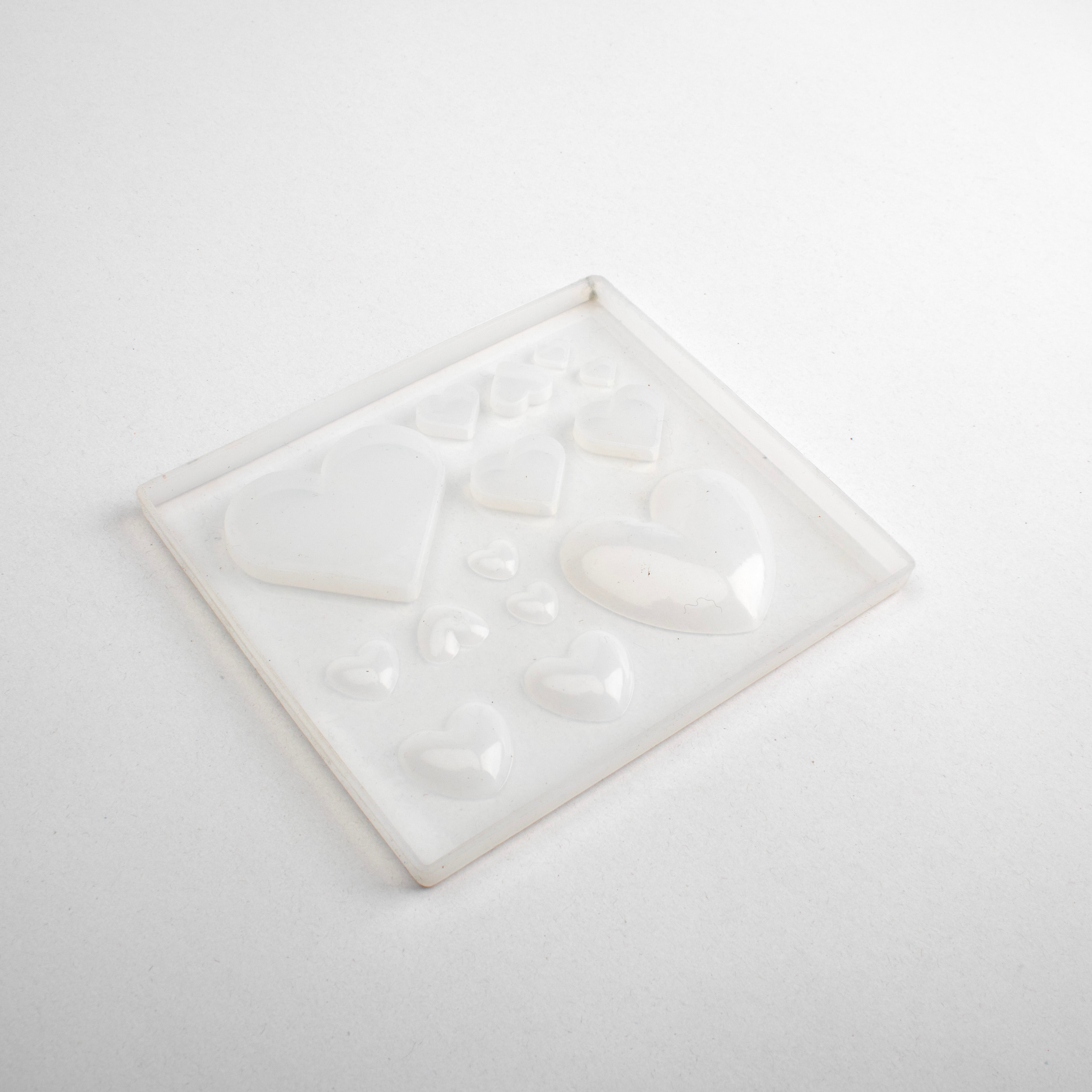 Silicone Multi-heart mould 5Inch X 5.5Inch X D5mm 1pc