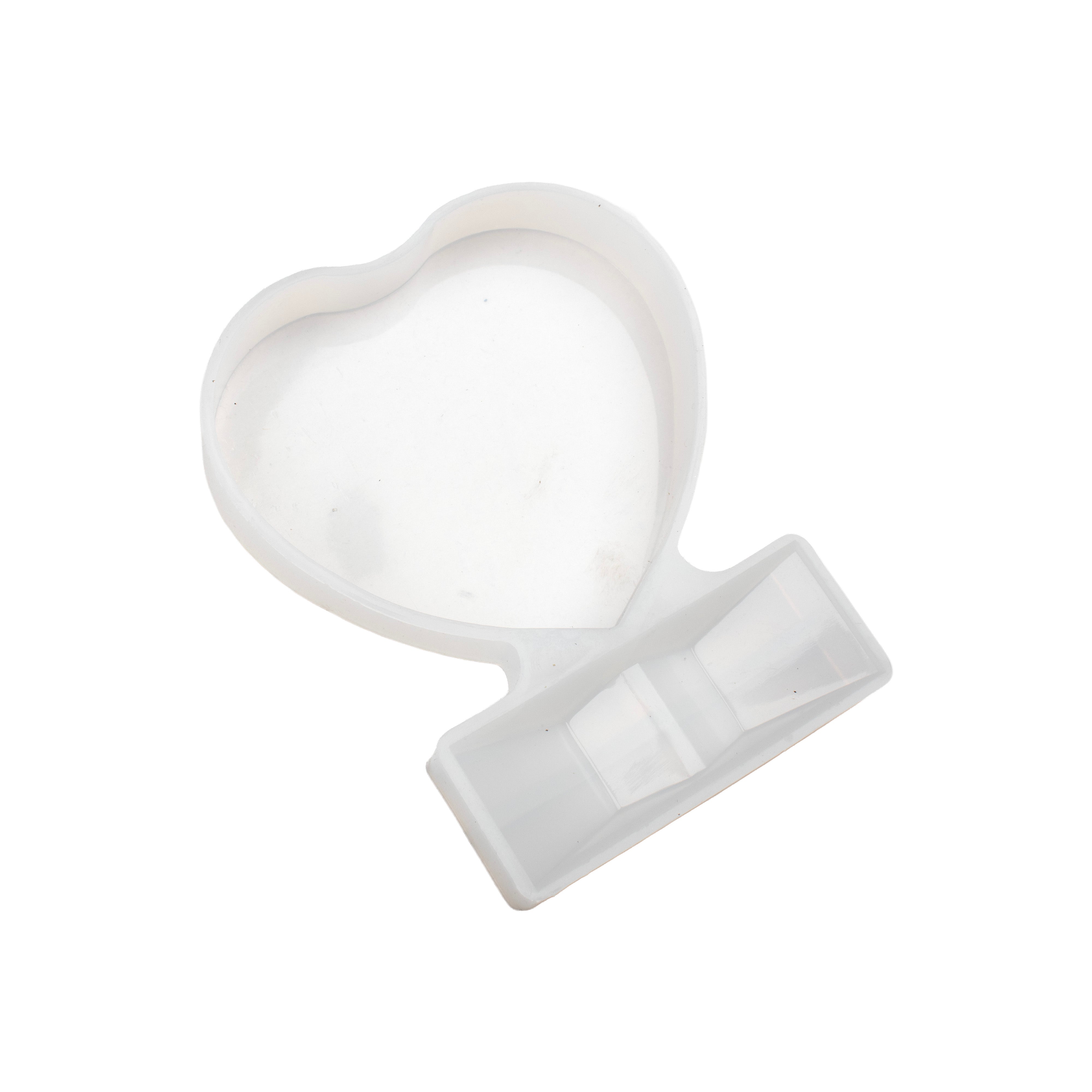 Silicone Mould Heart with frame 1pc