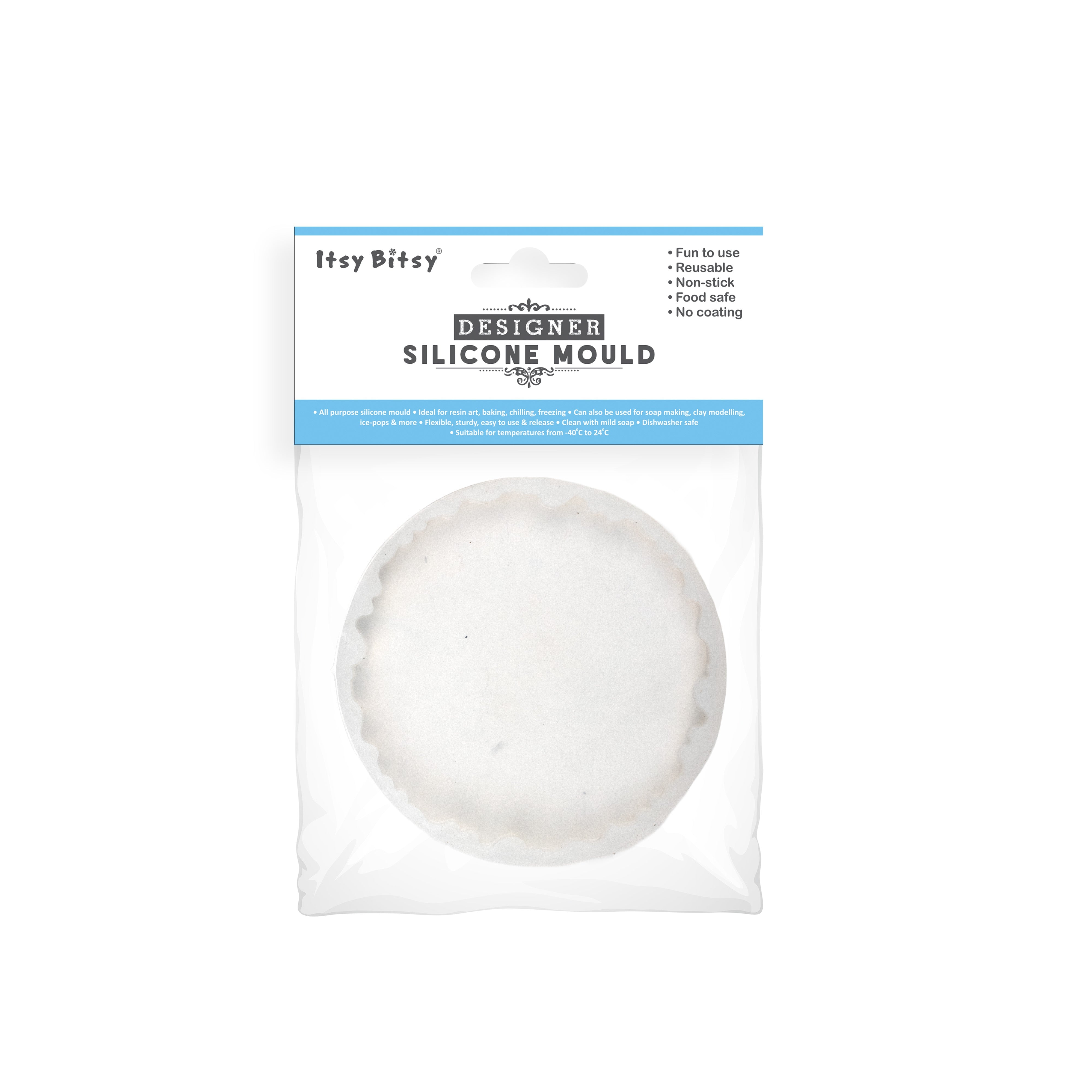 Silicone Mould Agate Round 3Inch X D6mm 1pc