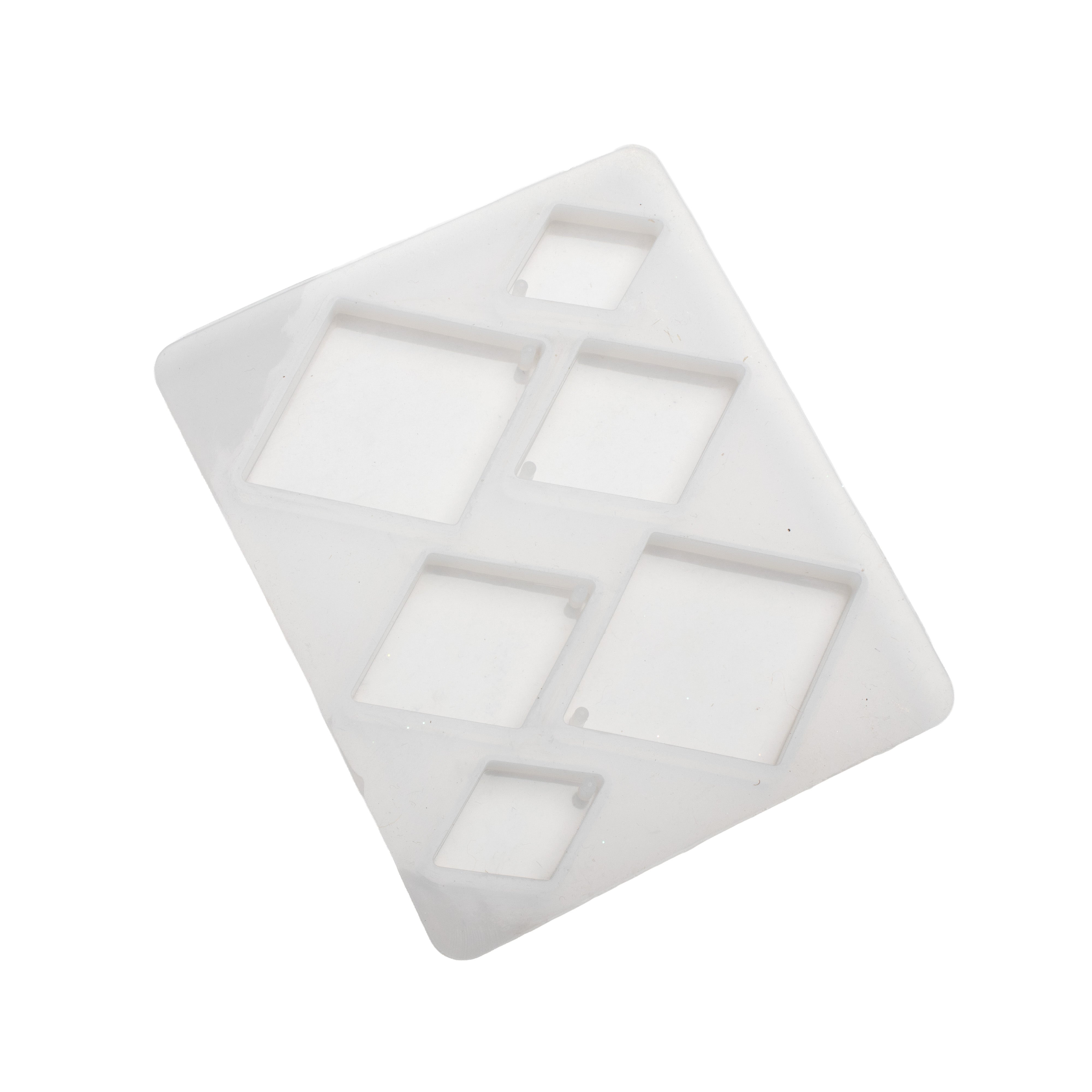 Silicone Mould Assorted Rhombus 6 cavity 10.8 X 8.6cm X D6mm 1pc