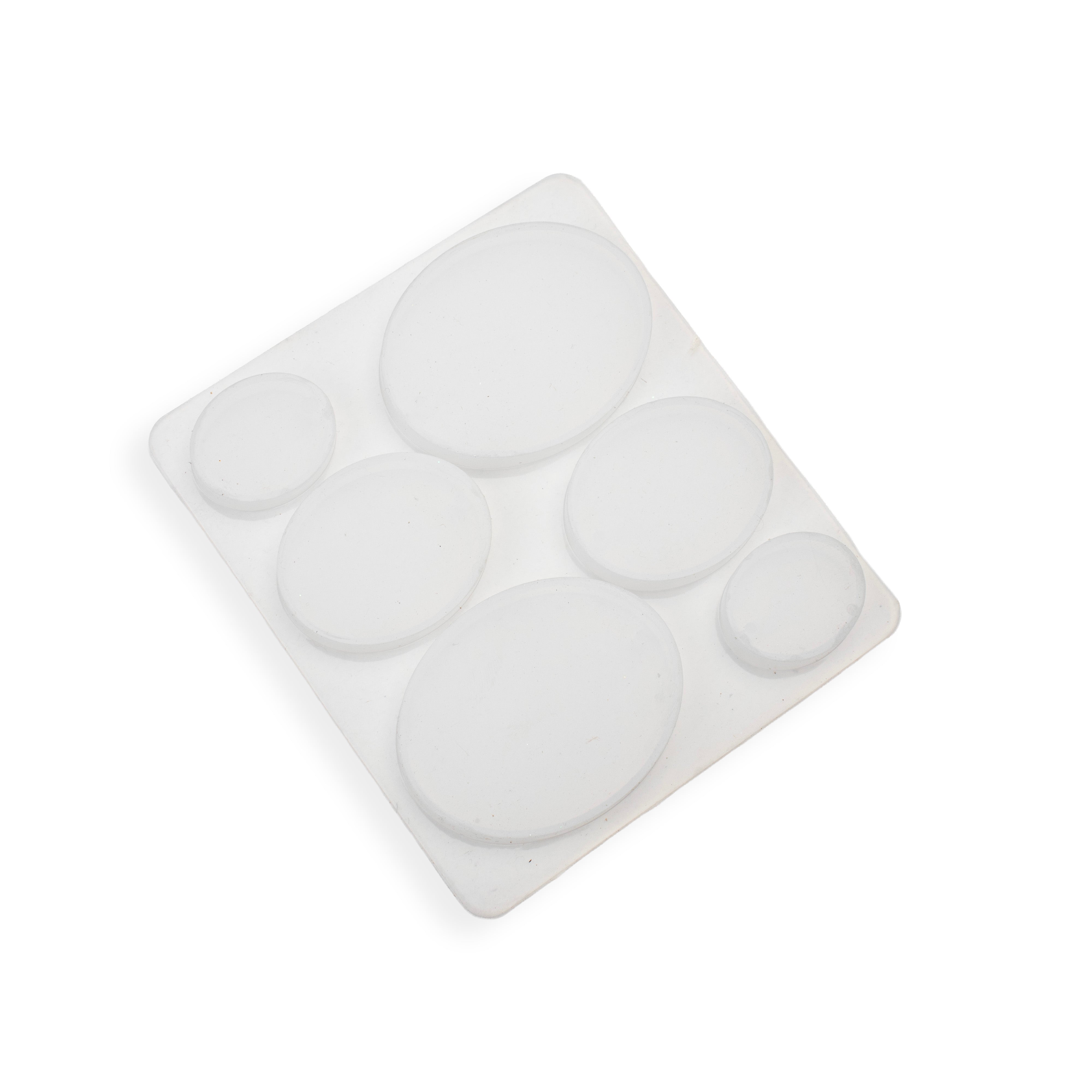 Silicone Mould Assorted Oval 6 cavity 10.7 X 7.9cm X D6mm 1pc