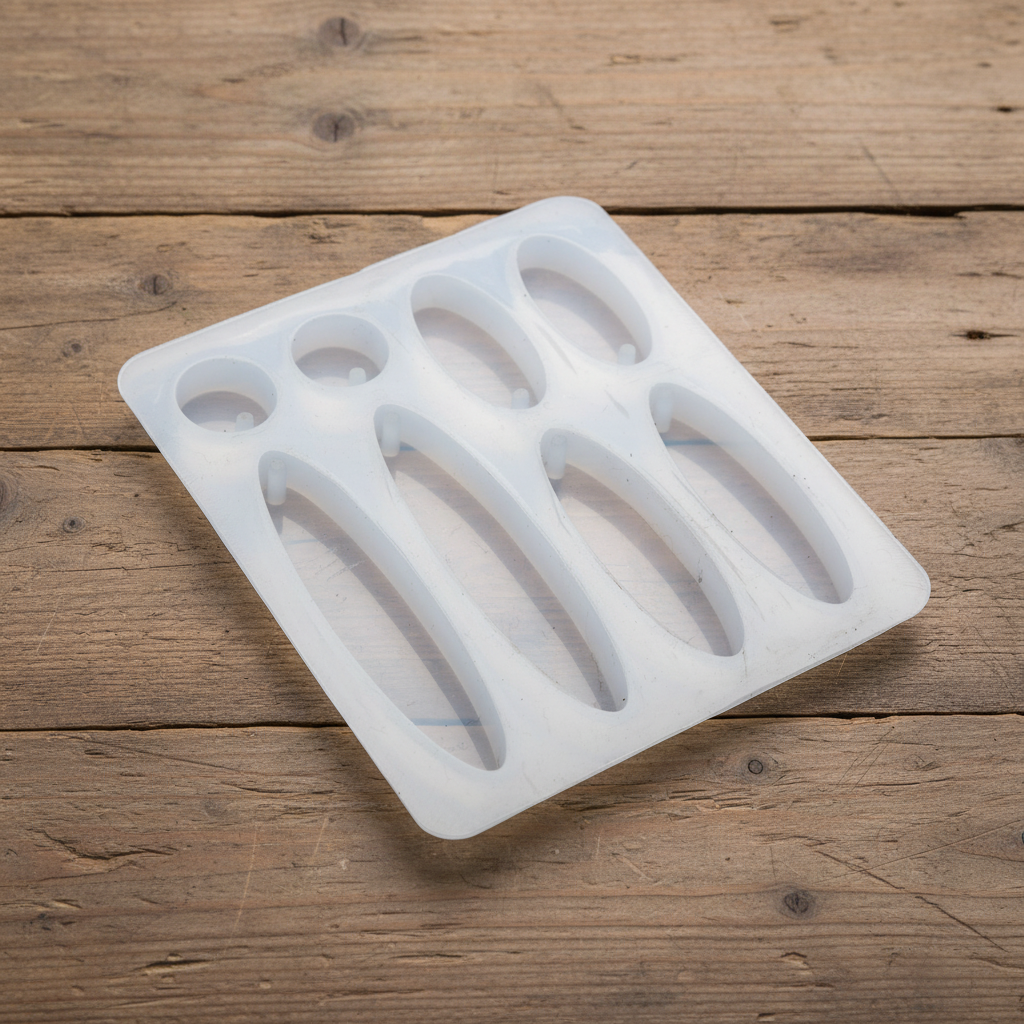 Silicone Mould Assorted Oval 8 cavity 10.7 X 7.9cm X D6mm 1pc