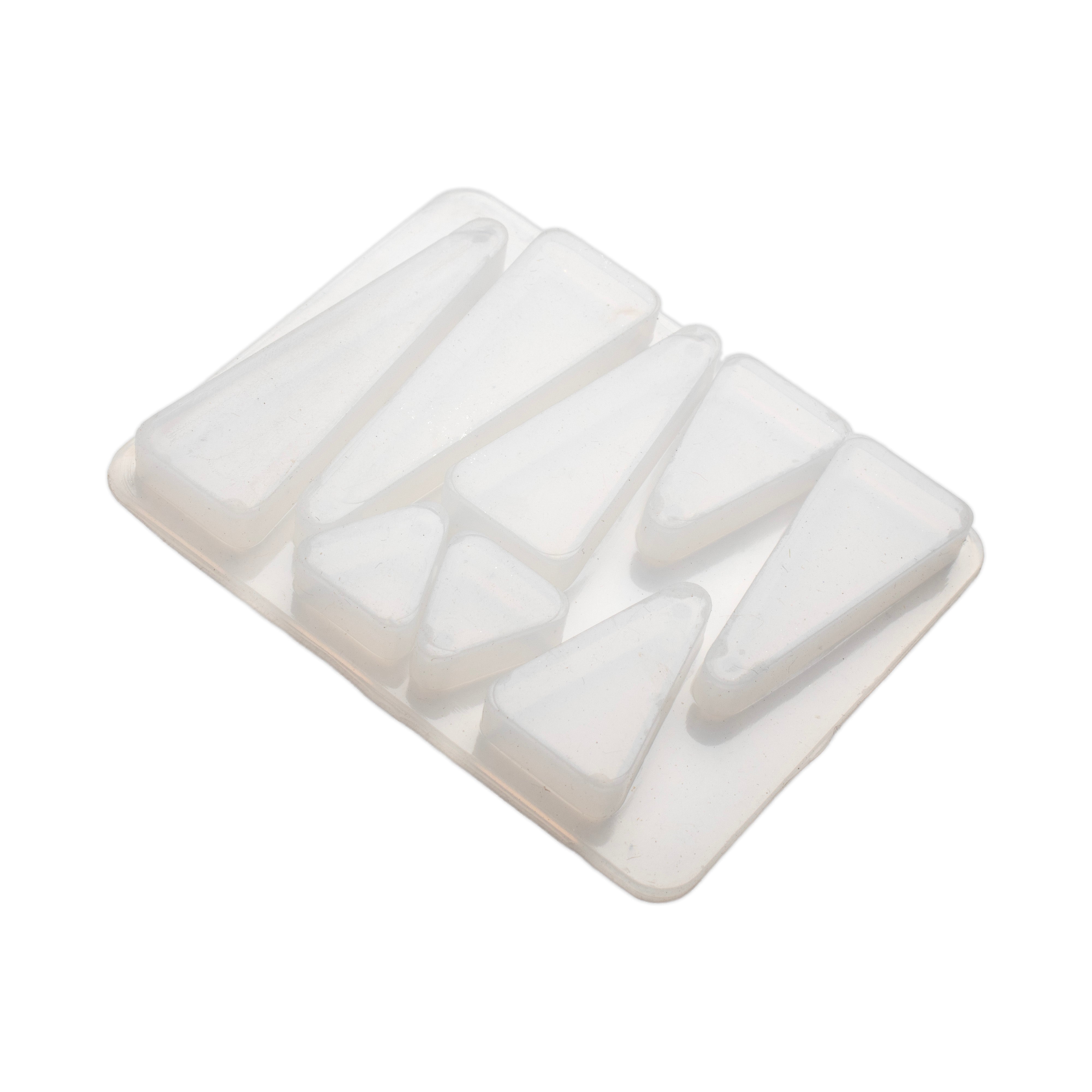 Silicone Mould Assorted Triangle 8 cavity 10.7 X 7.9cm X D6mm 1pc