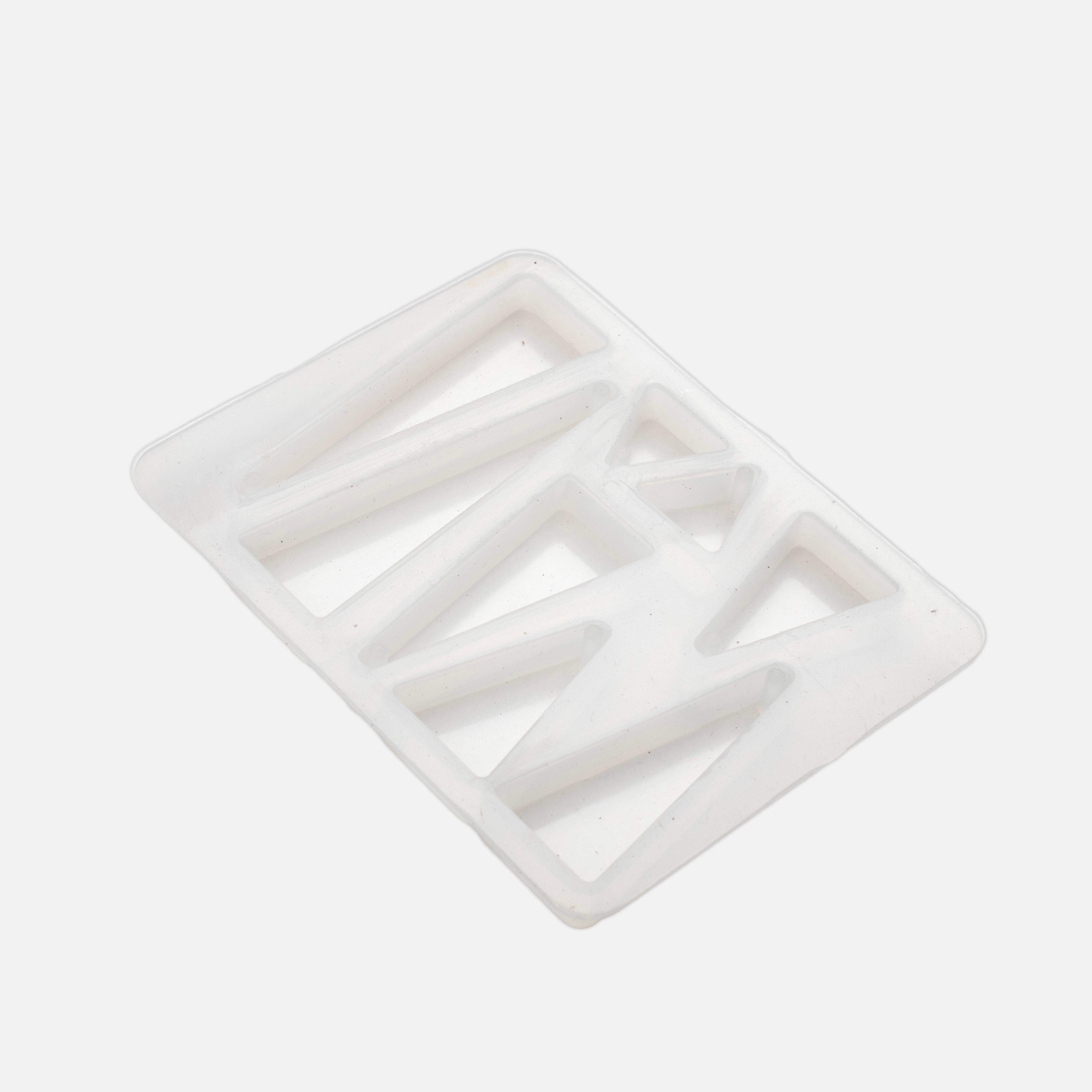 Silicone Mould Assorted Triangle 8 cavity 10.7 X 7.9cm X D6mm 1pc