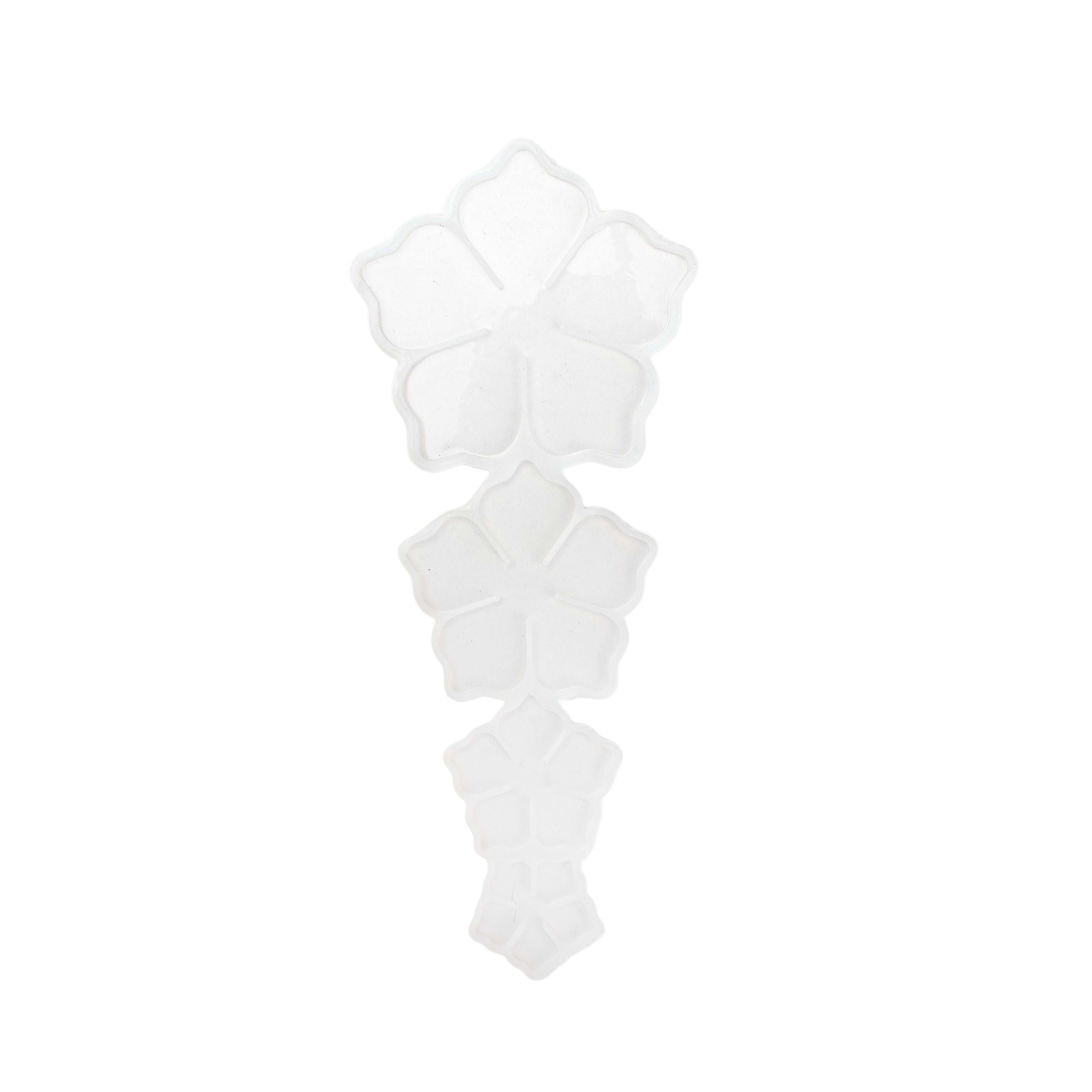 Silicone Mould 4 In 1 Flower Mould 4 X 43X 32 X 21.5 X 1.5Inch 1pc