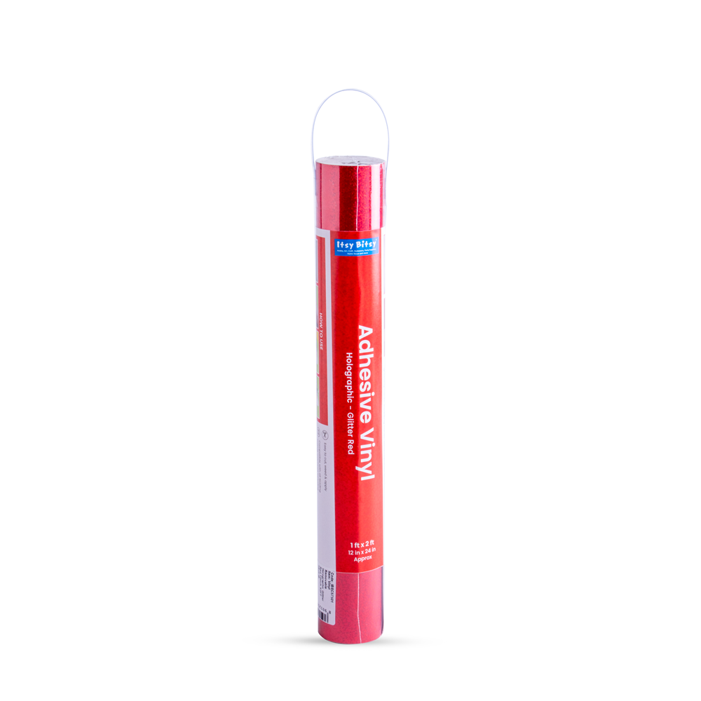 Vinyl Holographic Glitter Glitter Red 12Inch X 2ft 1Roll