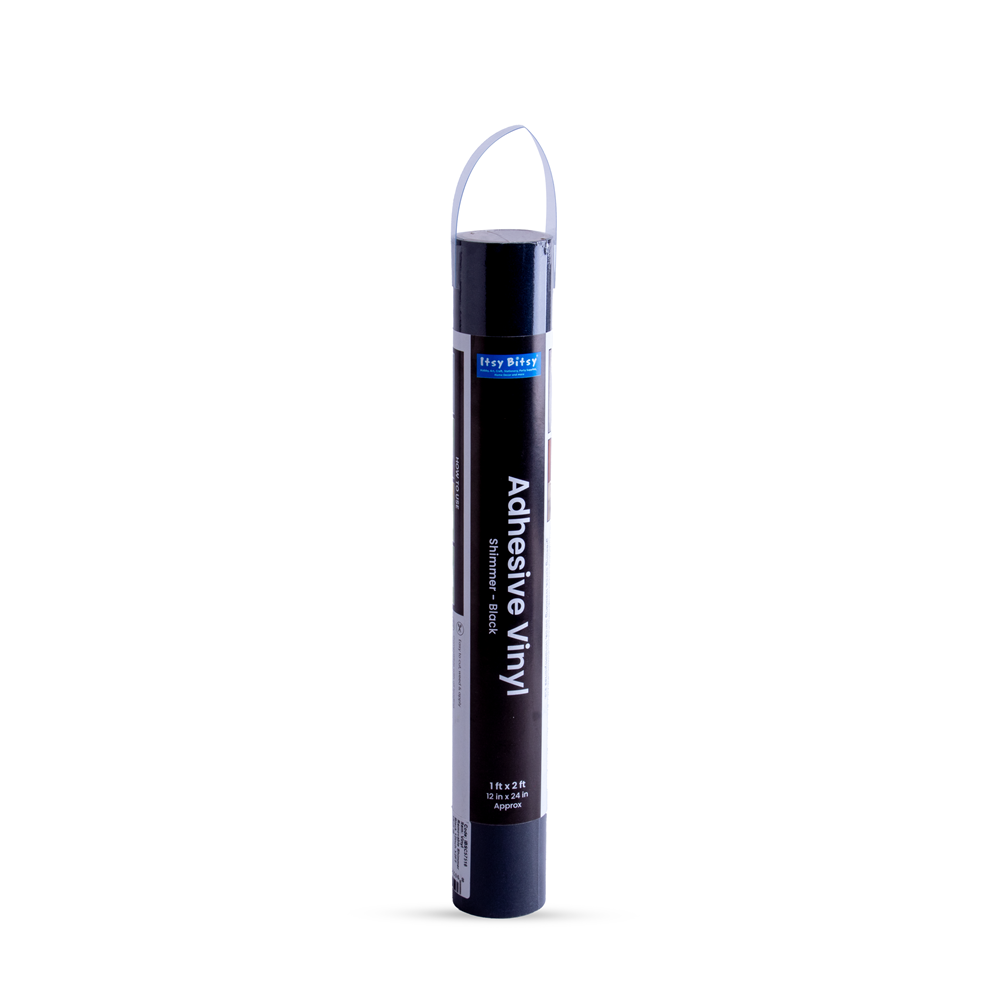 Vinyl Shimmer Black 12Inch X 2ft 1Roll
