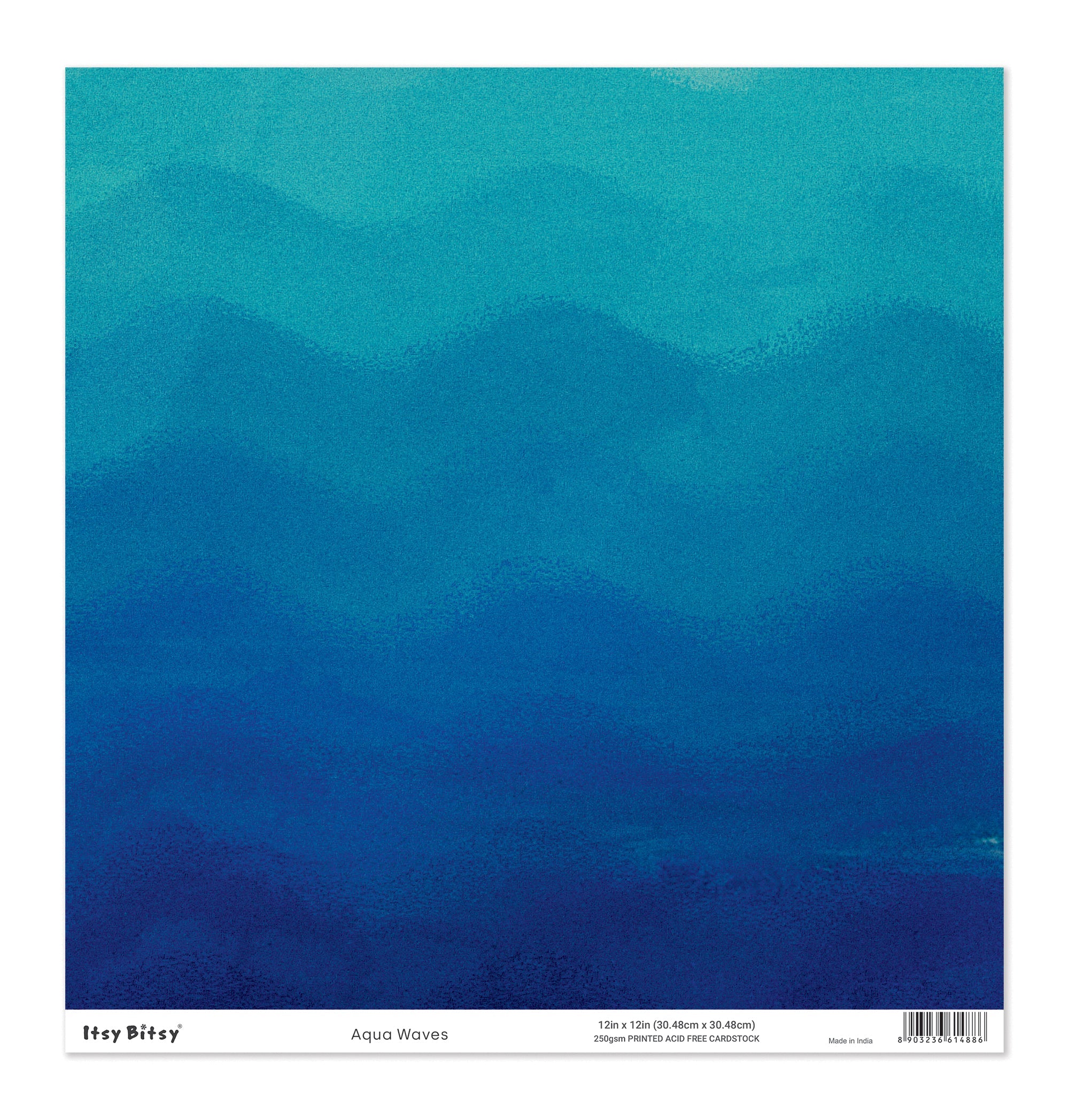 Printed Cardstock |  12 X 12inch |  Mermaid Sea | 250gsm | 1Sheet