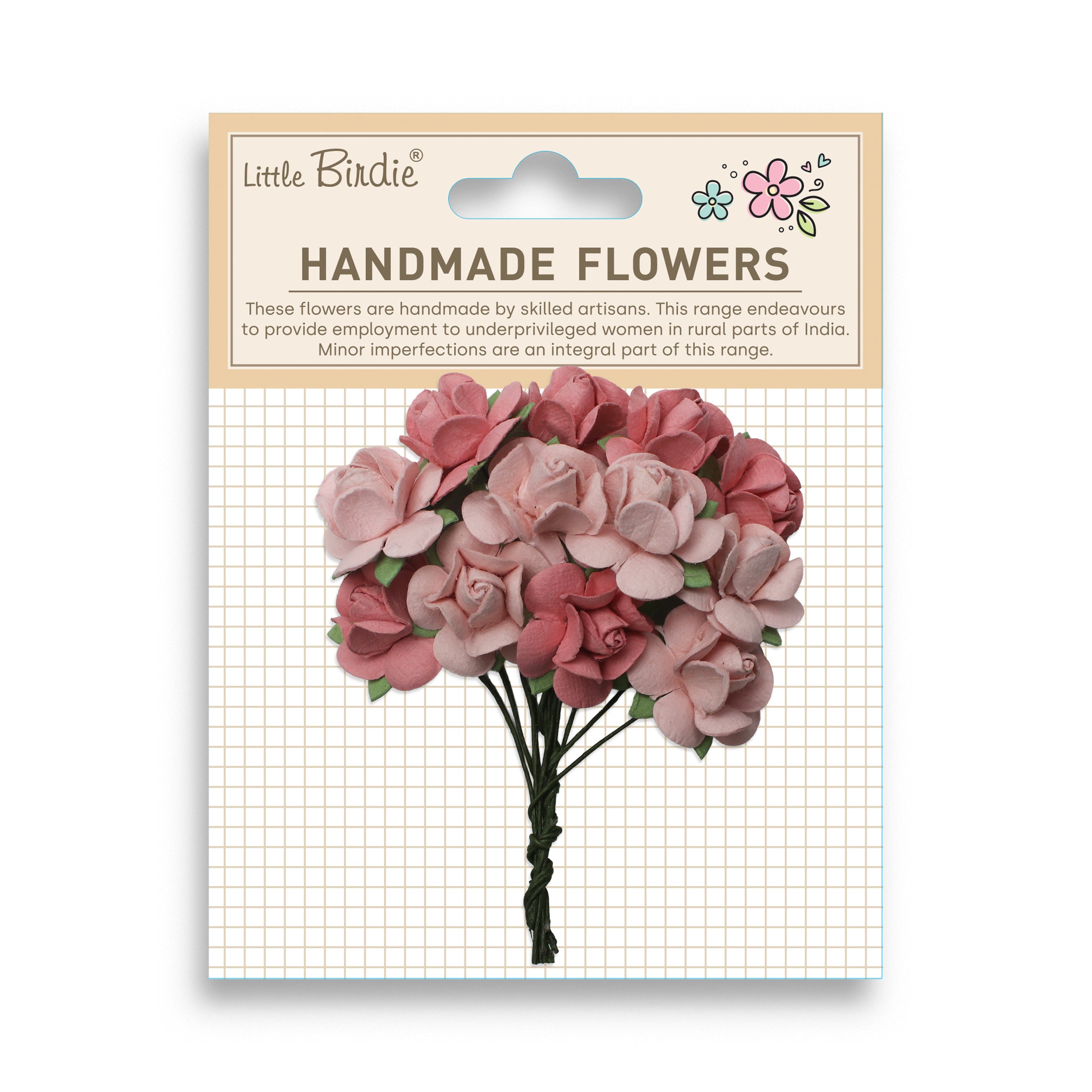 Handmade Flowers Catalina Pink Passion 12Pc