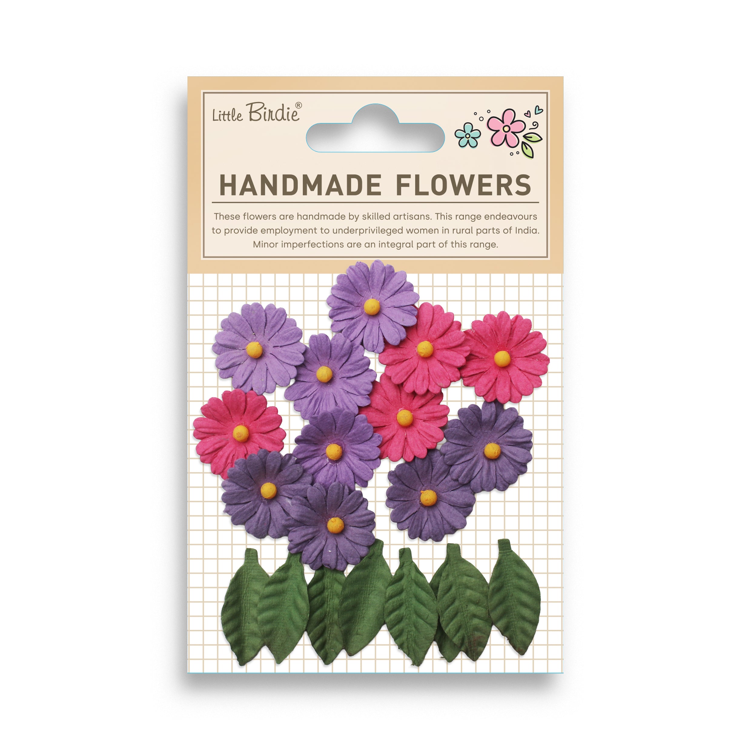 Handmade Flowers Cyra Magenta Orchid 20Pc