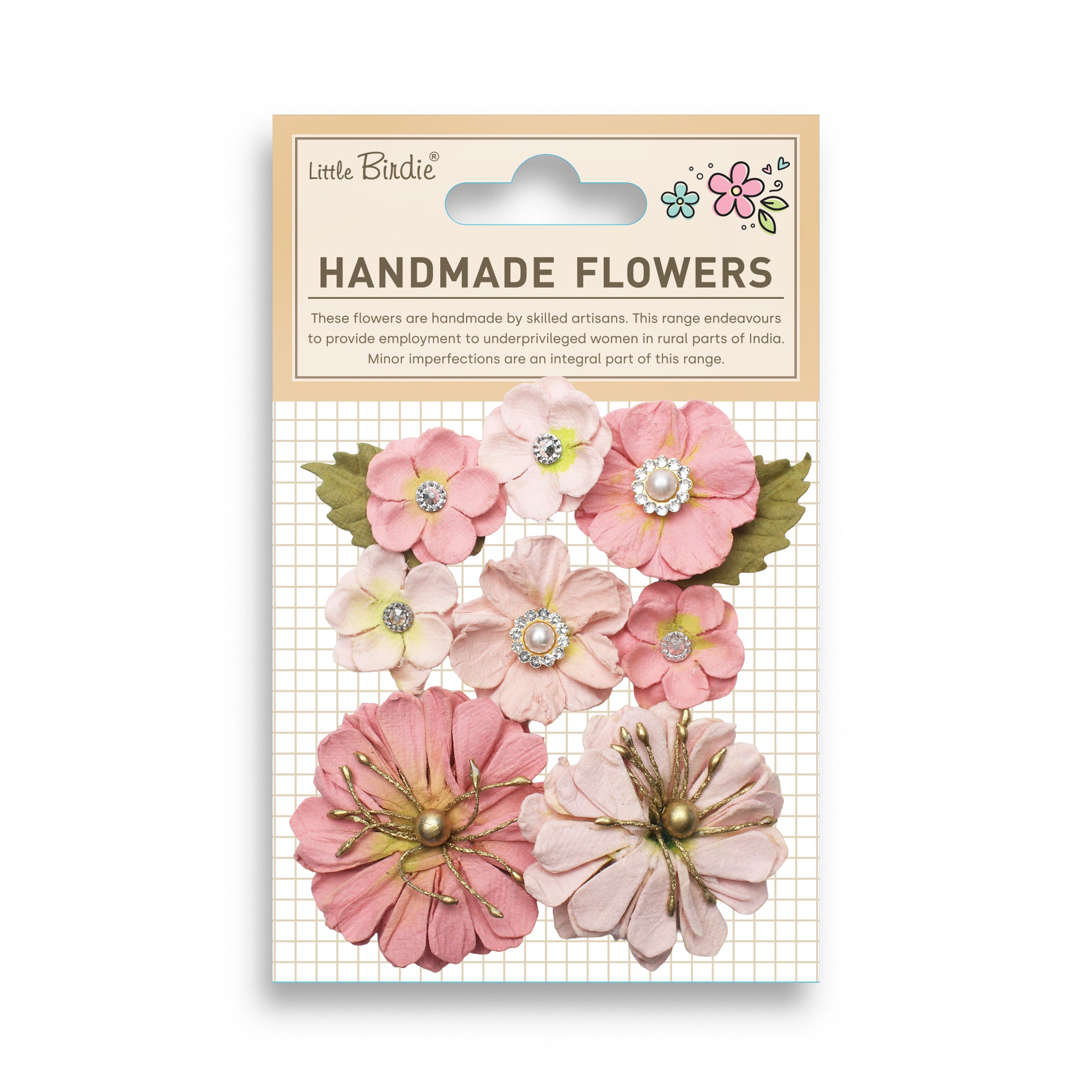 Handmade Flowers Liora Pink Passion 10Pc