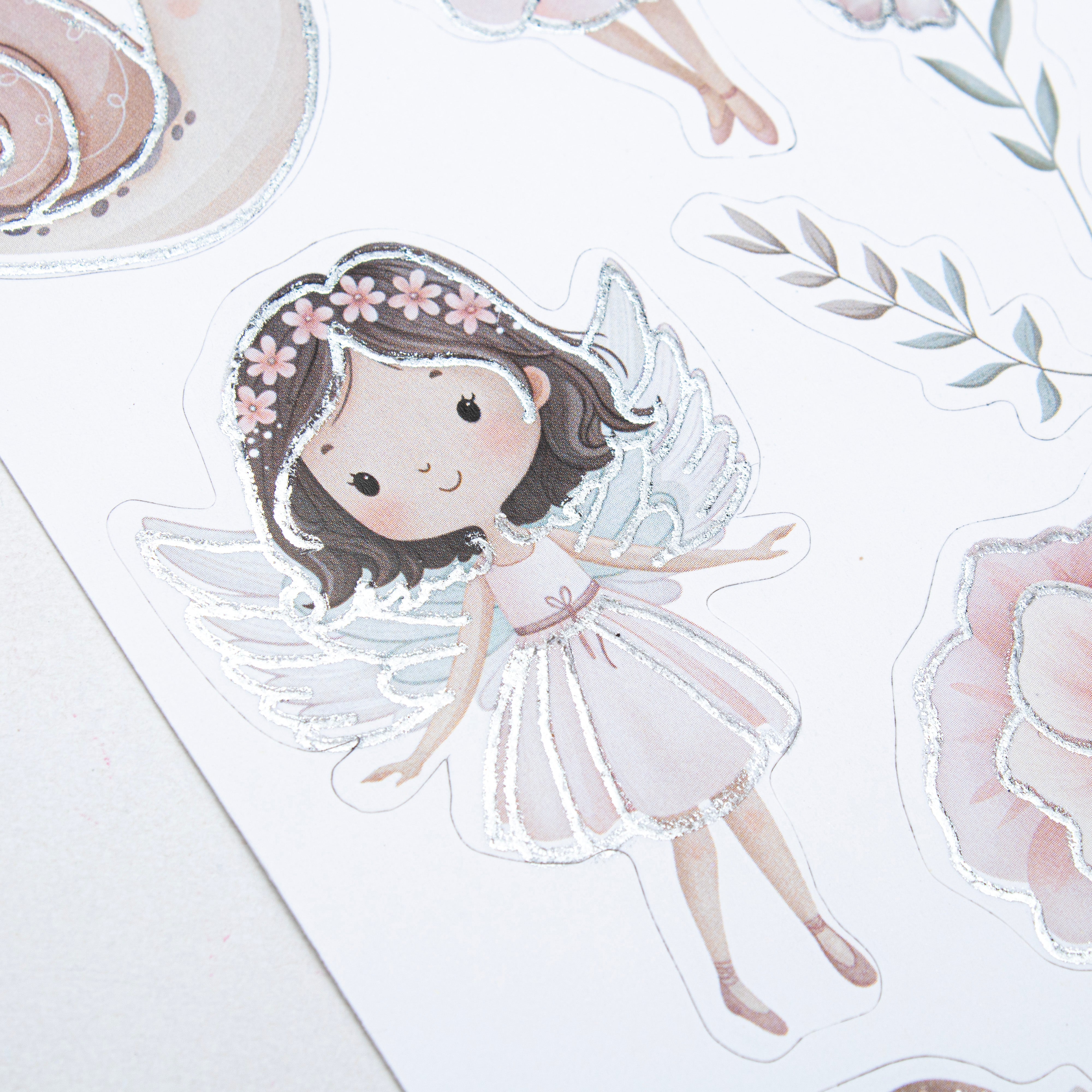 Peel off Foil Sticker Flora Fairy Approx 12.20 X 5.11cm 1 Sheet